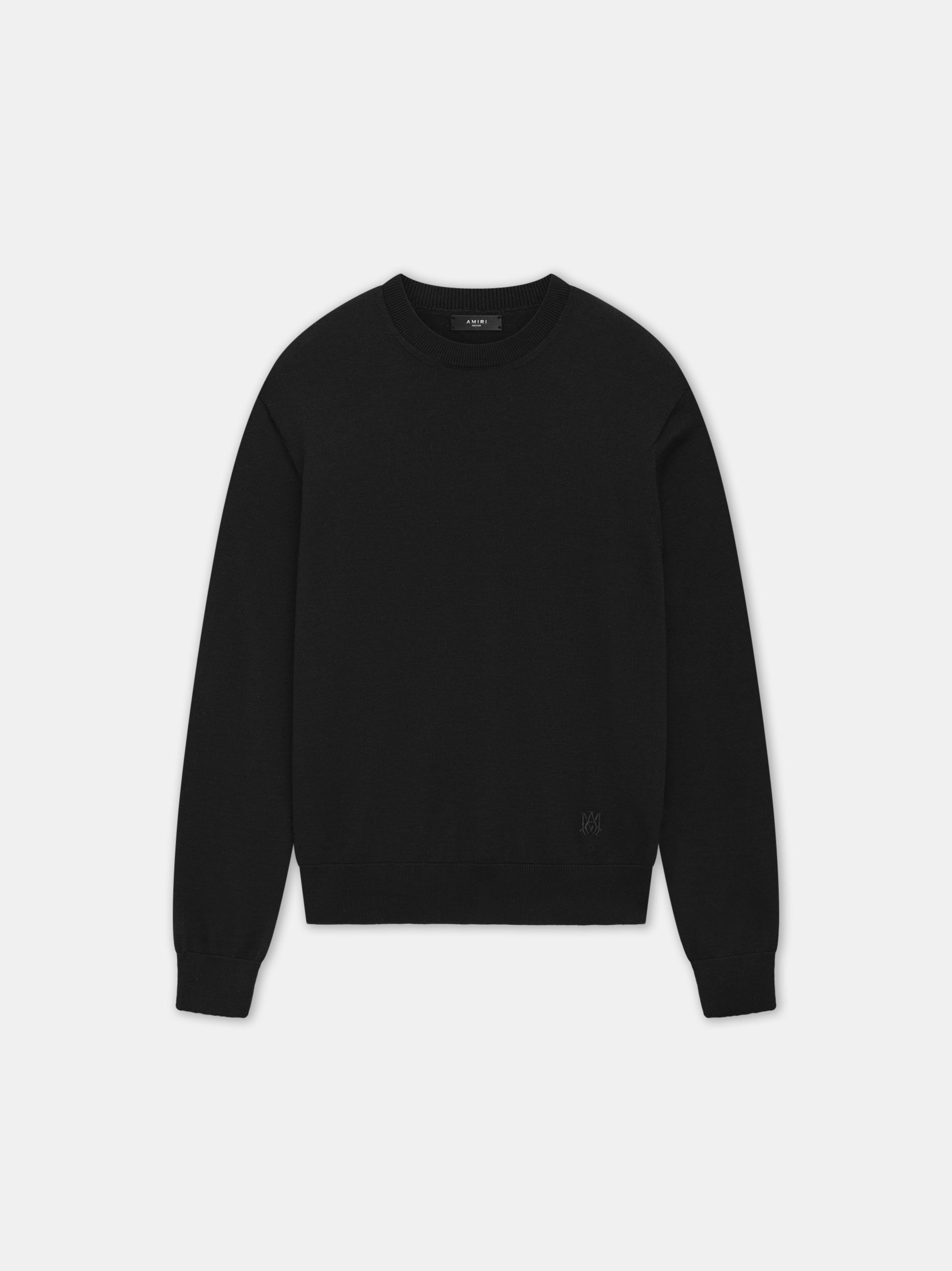Prendas De Punto Amiri Long Sleeve Crew-black Hombre Negros | LSBUXF-938