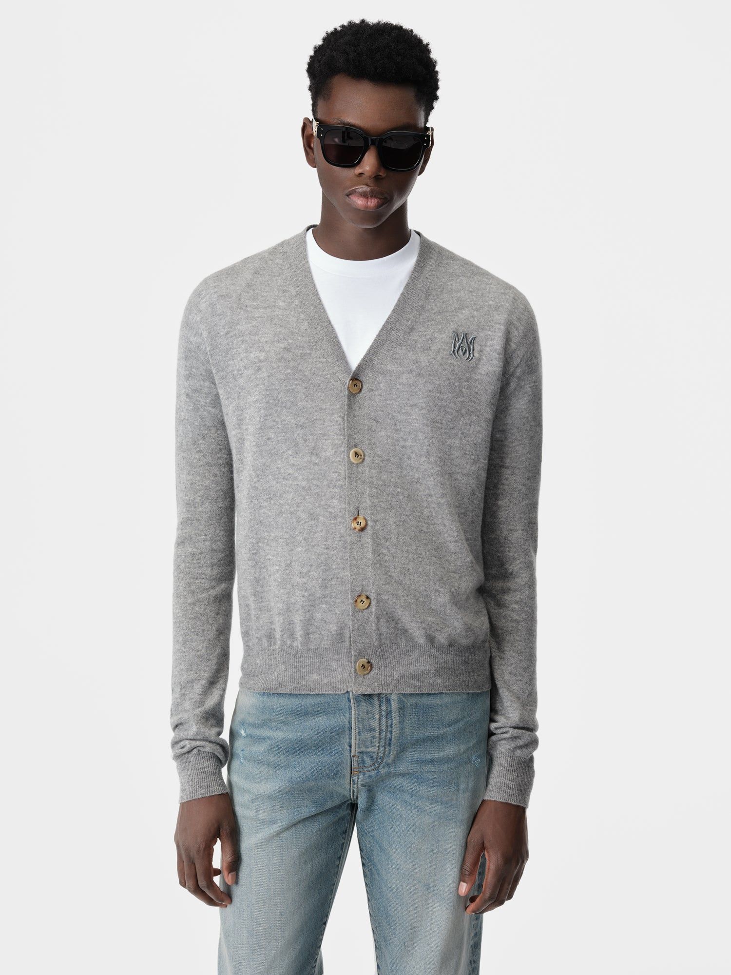 Prendas De Punto Amiri Ma Cardigan Hombre Grises | ALPTHI-875