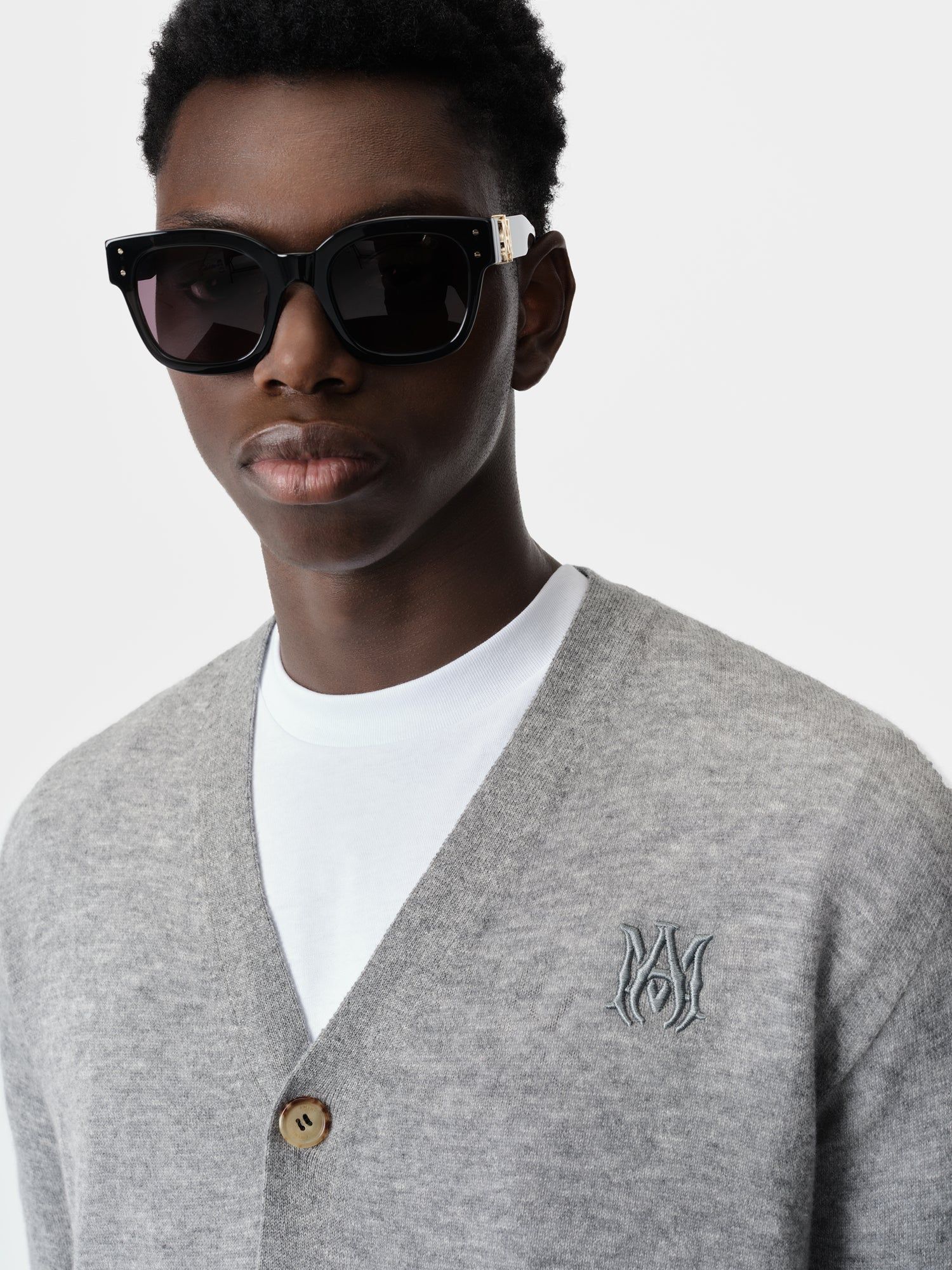 Prendas De Punto Amiri Ma Cardigan Hombre Grises | ALPTHI-875