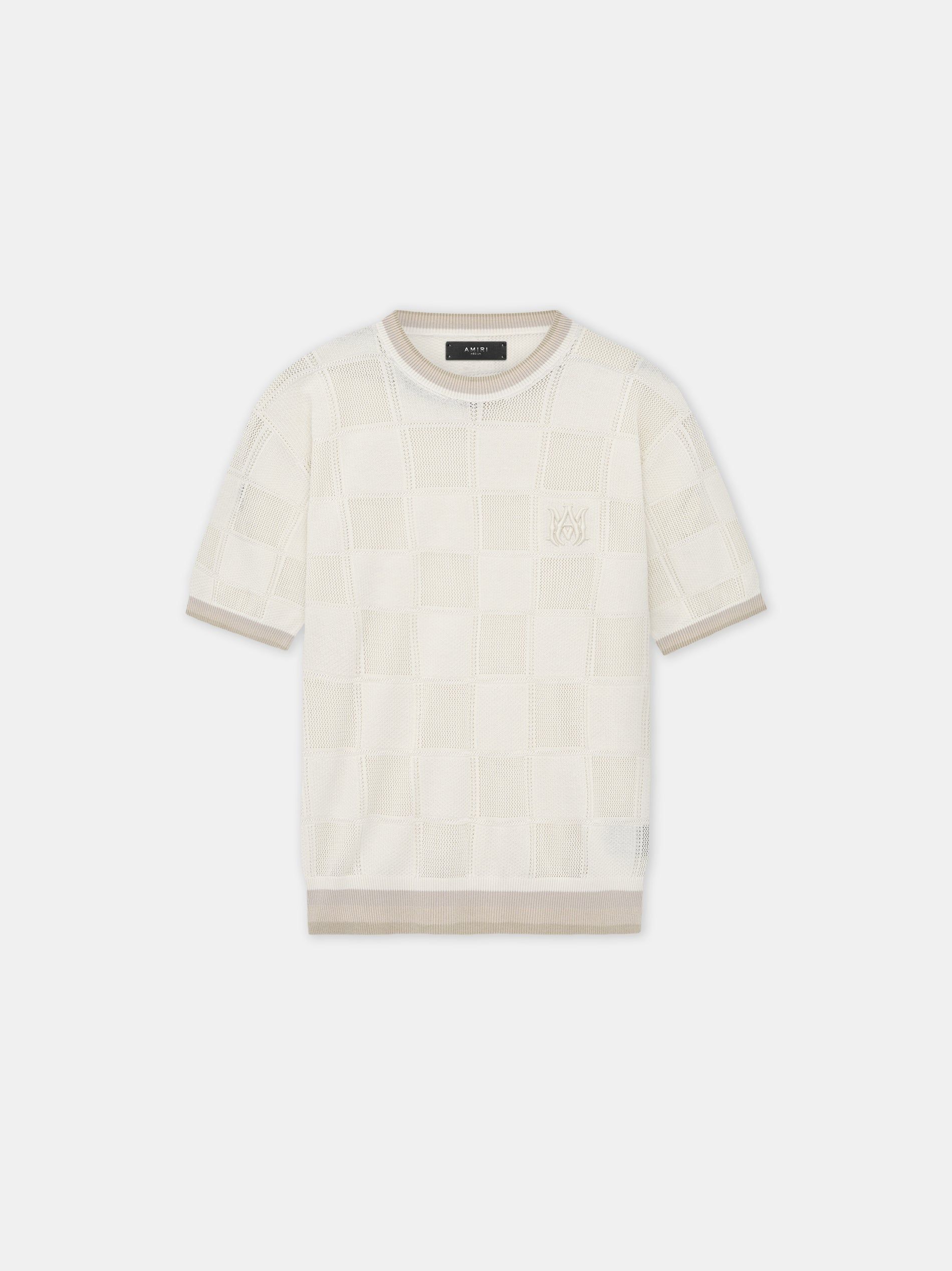 Prendas De Punto Amiri Ma Checkered Tee Hombre Birch | IQGJLK-916
