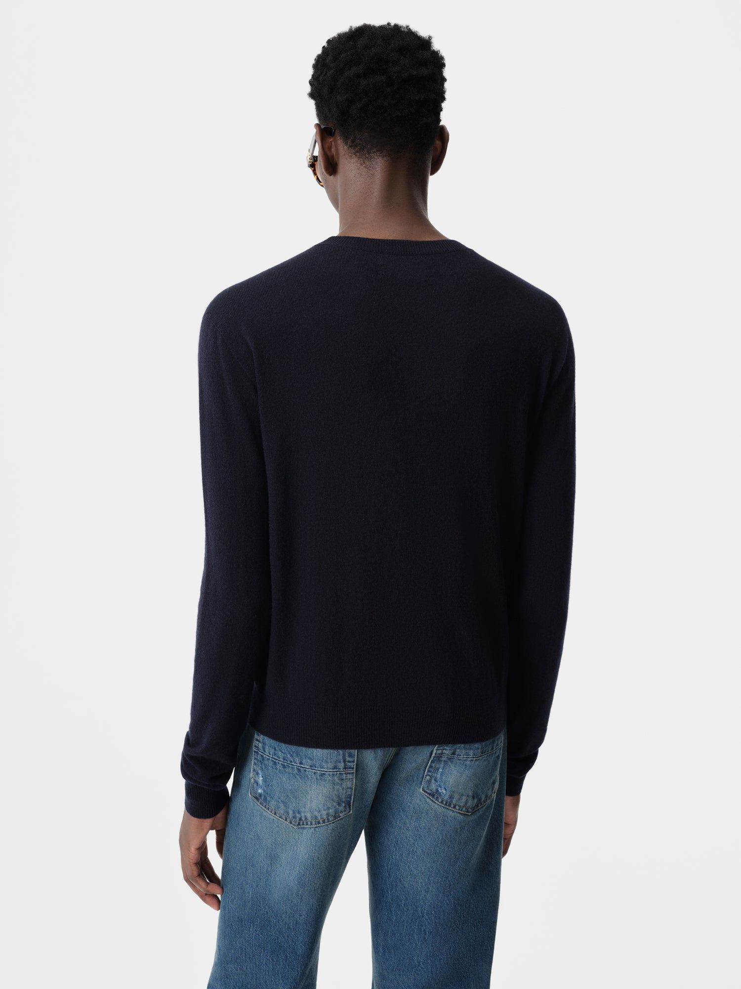 Prendas De Punto Amiri Ma Crew Hombre Azul Marino | HVXQAR-986