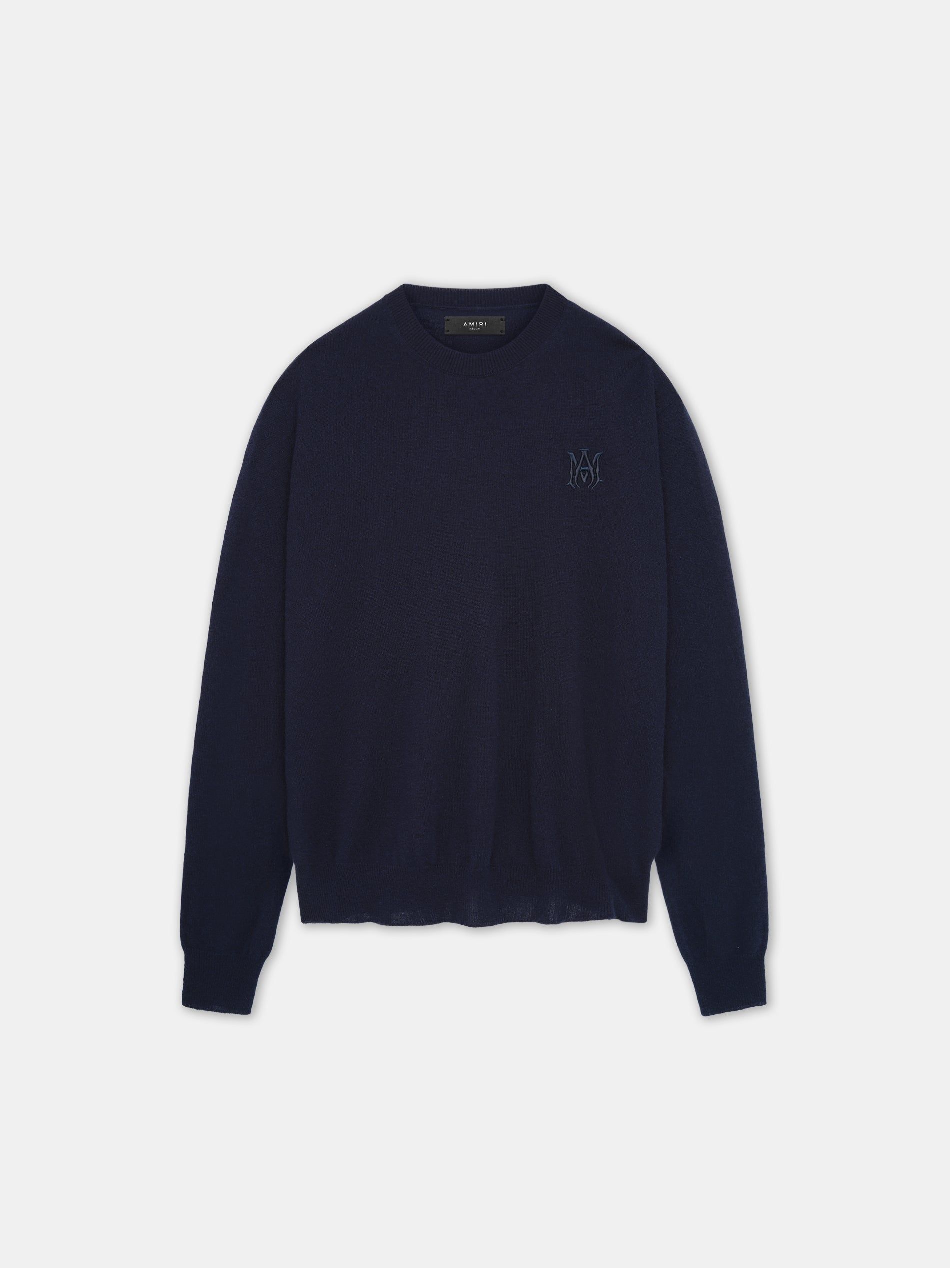Prendas De Punto Amiri Ma Crew Hombre Azul Marino | HVXQAR-986