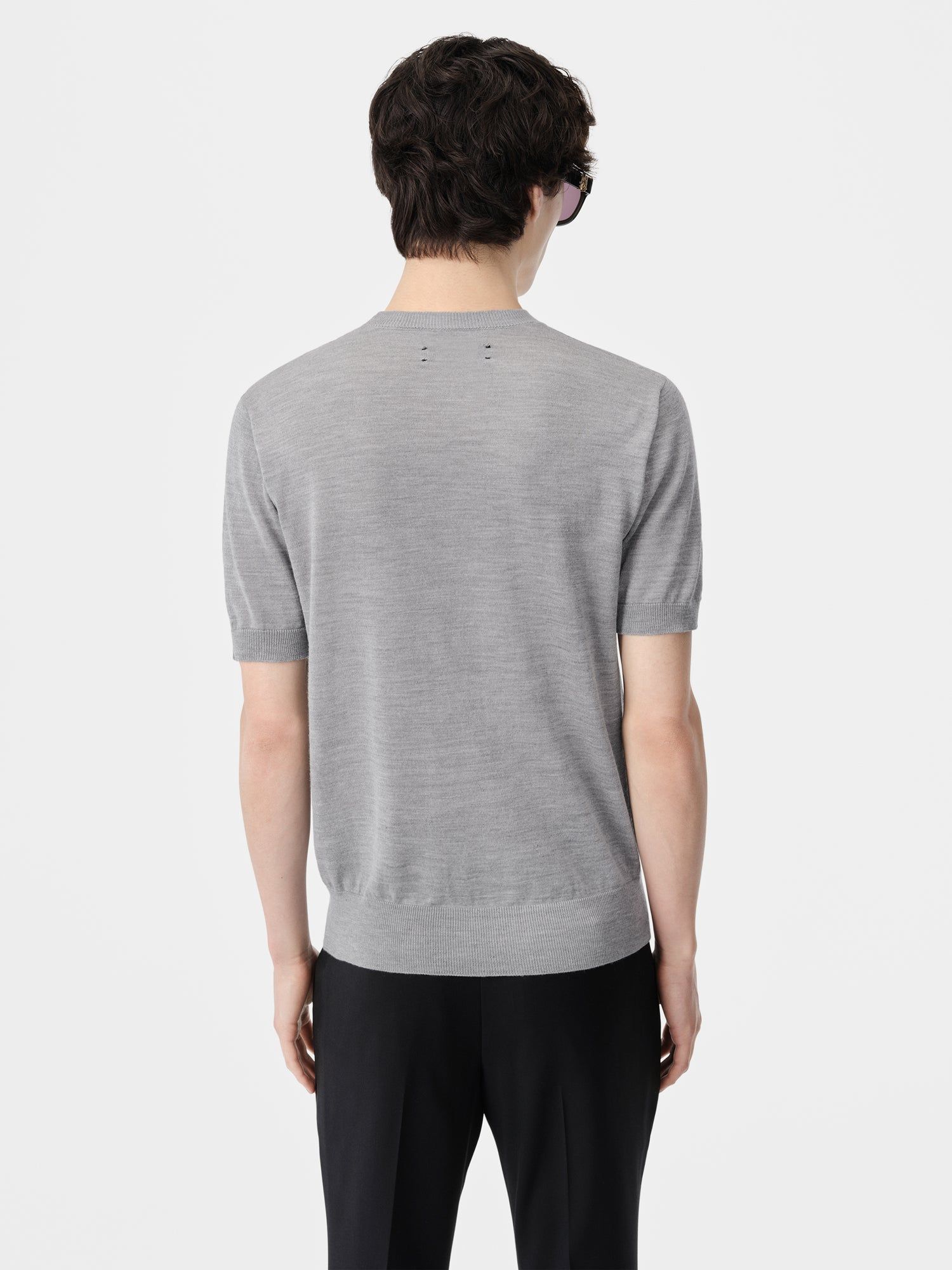Prendas De Punto Amiri Ma Tee Hombre Grises | FIOQUC-516