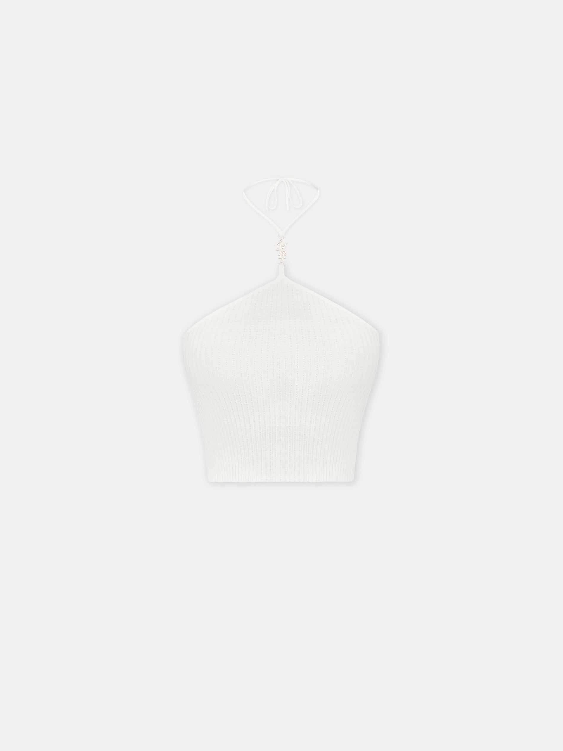 Prendas De Punto Amiri Stacked Halter Top Mujer Alabaster | YQRJHZ-023