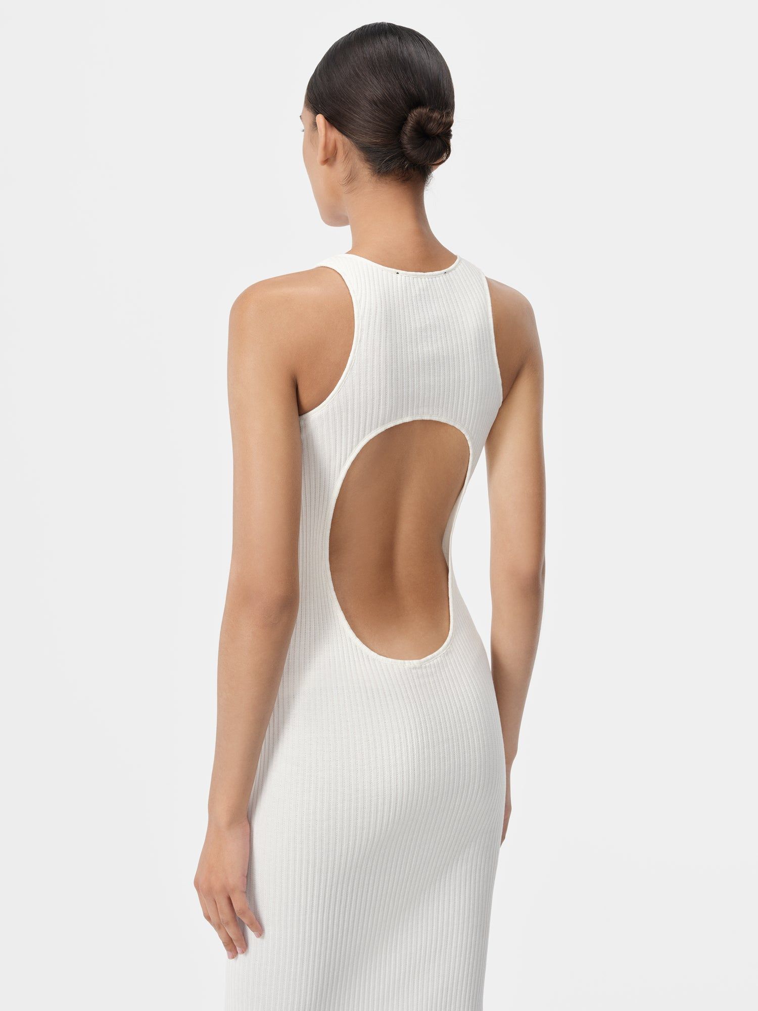 Prendas De Punto Amiri Stacked Maxi Dress Mujer Alabaster | OXLRUF-705