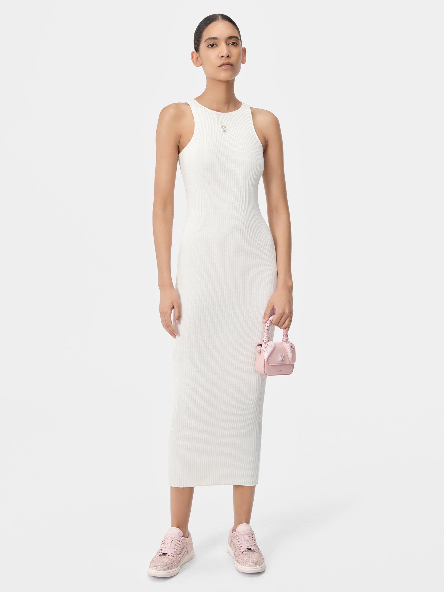 Prendas De Punto Amiri Stacked Maxi Dress Mujer Alabaster | OXLRUF-705