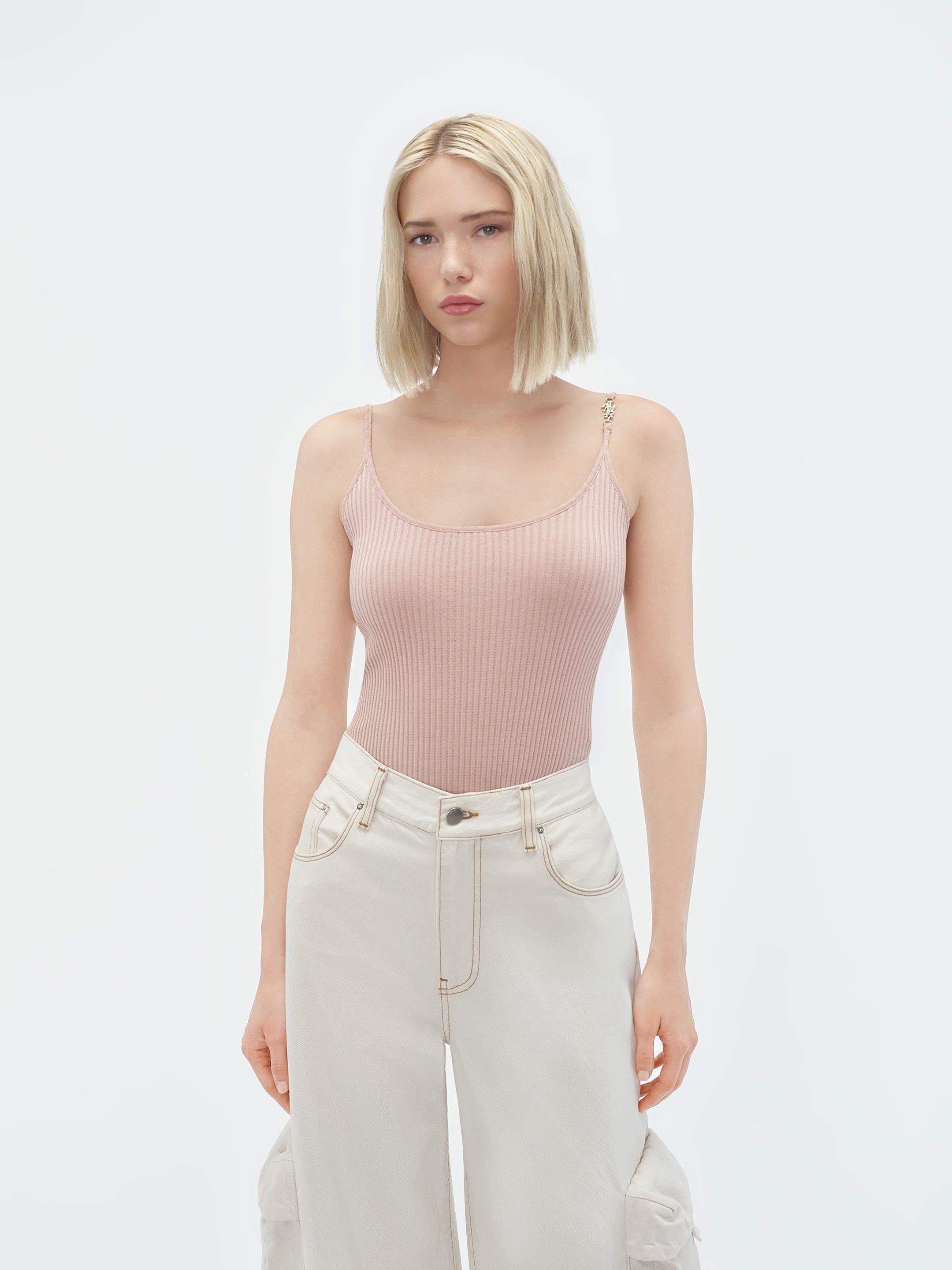 Prendas De Punto Amiri Vertical Tank Top Mujer Cork | MOJQFA-524
