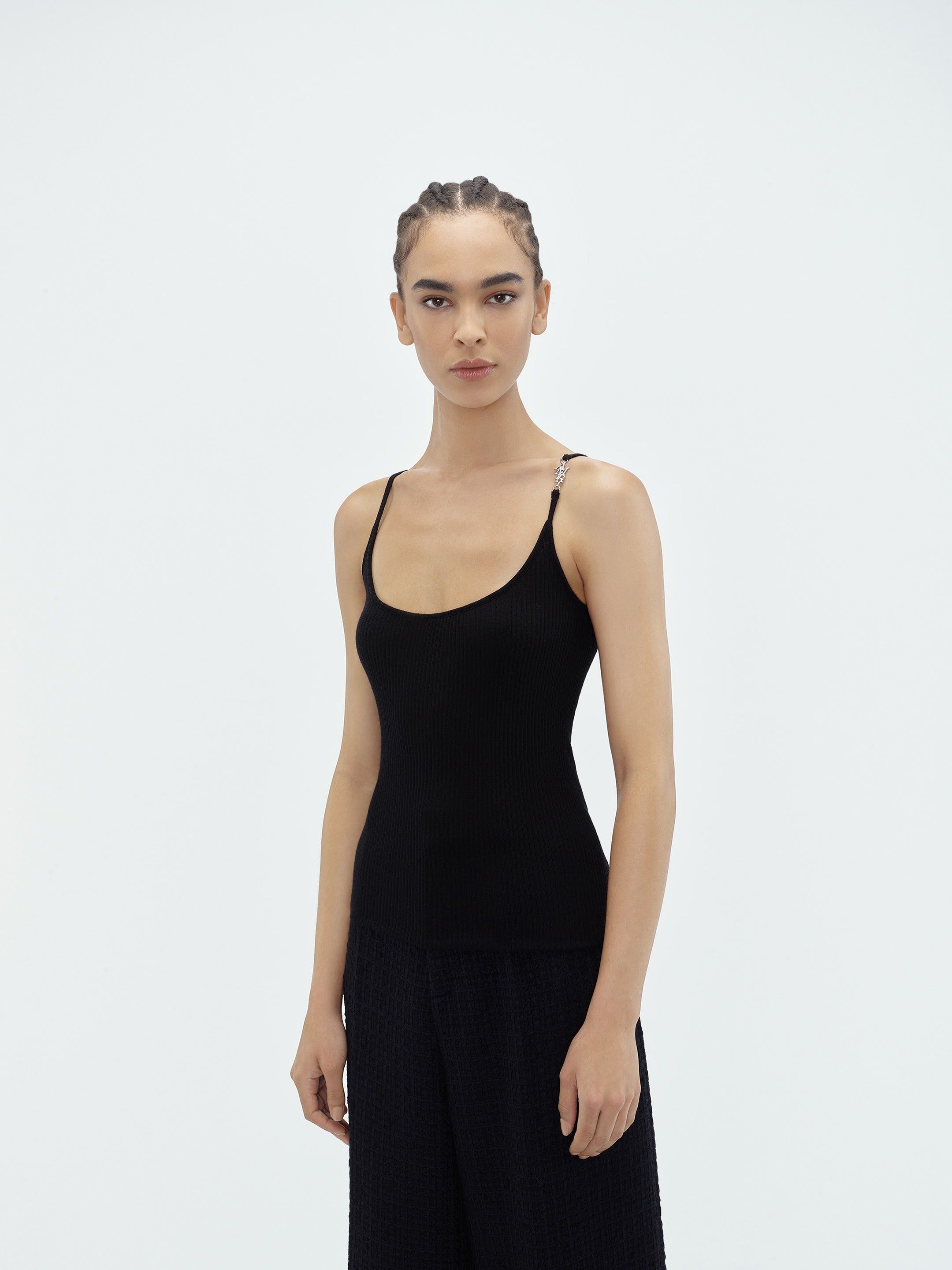 Prendas De Punto Amiri Vertical Tank Top Mujer Negros | AULBPV-329