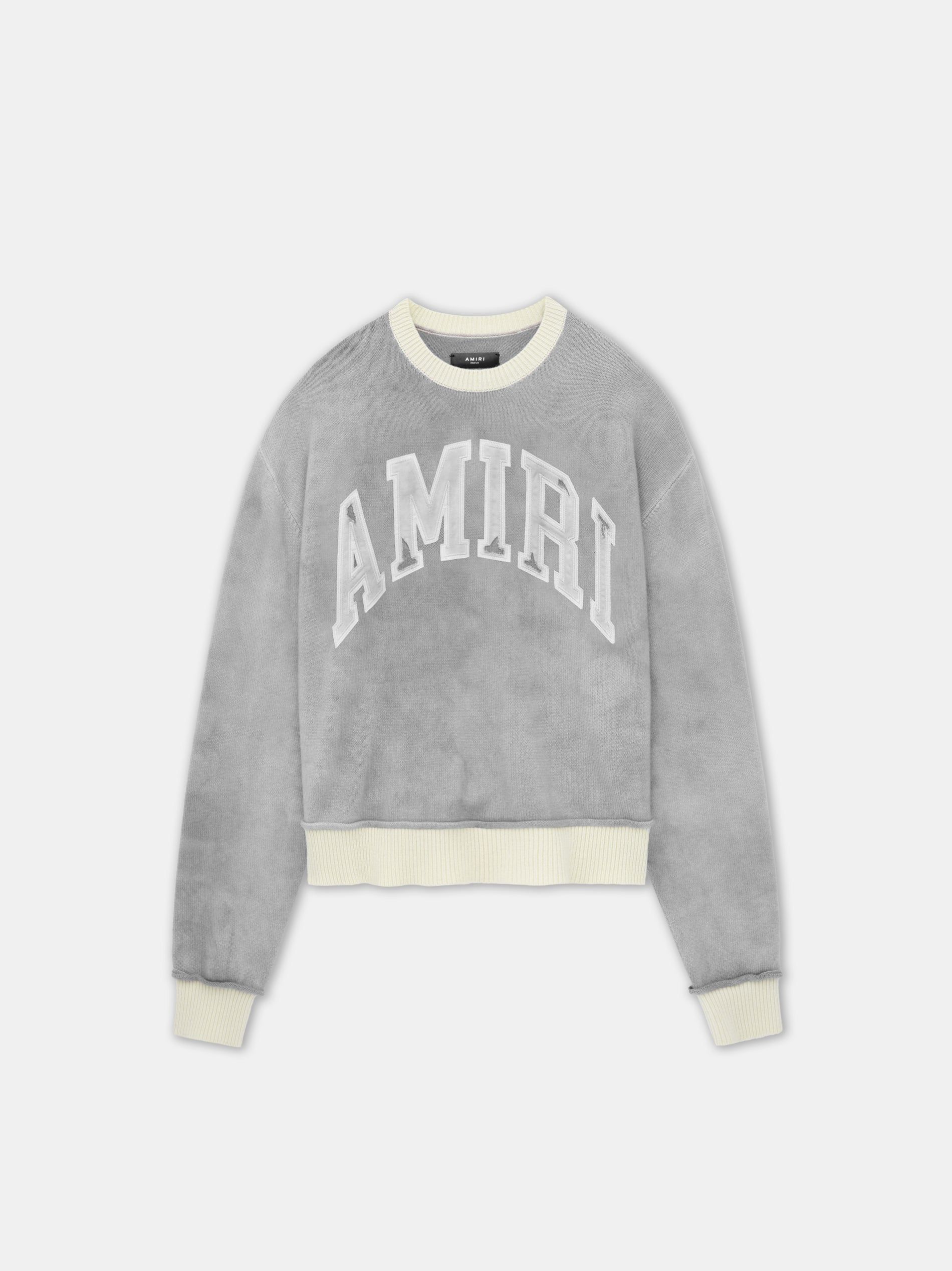 Prendas De Punto Amiri Vintage Cashmere Crew Hombre Grises | JAUOGX-637