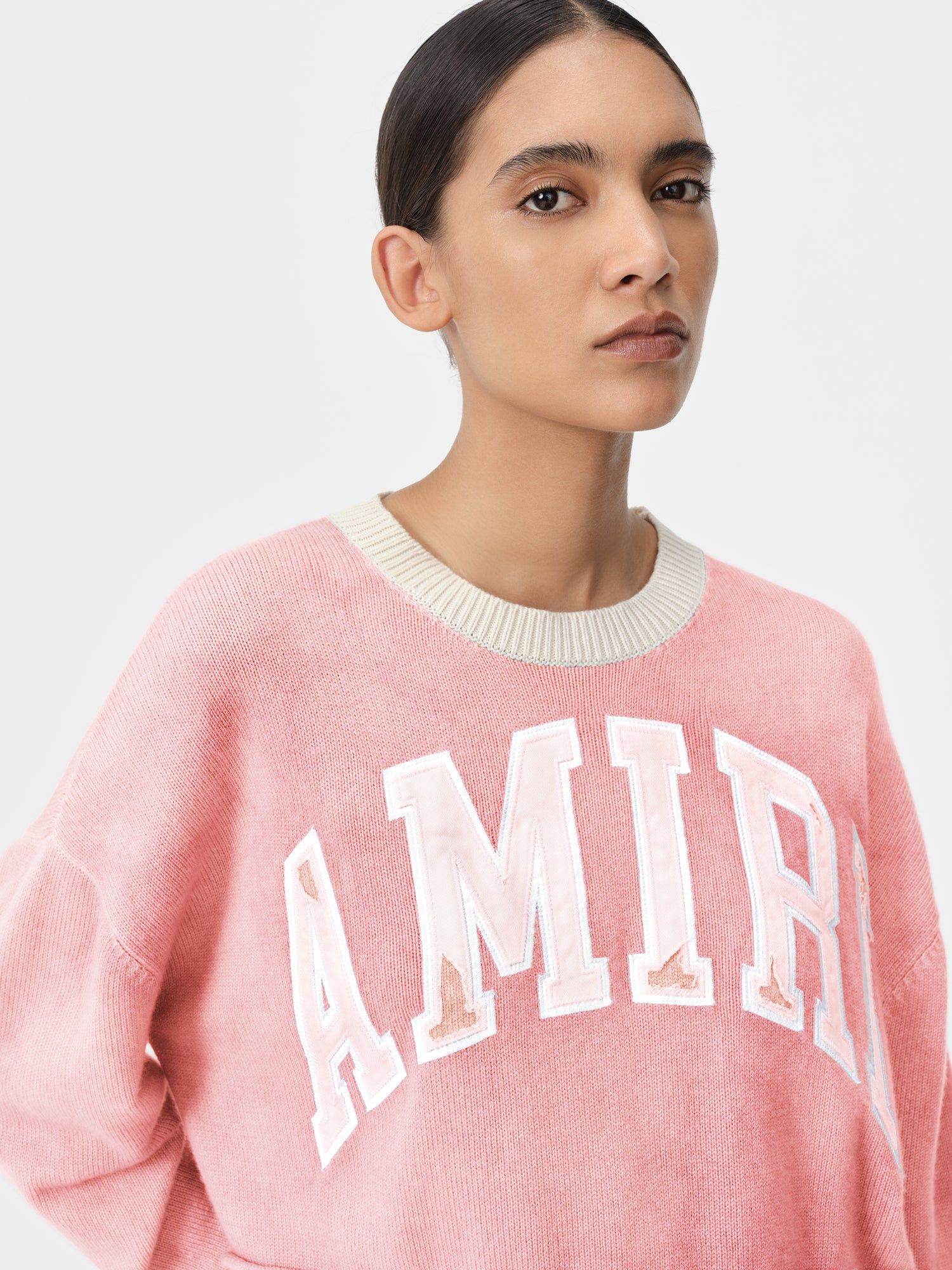 Prendas De Punto Amiri Vintage Cashmere Crew Mujer Rosas | ESWIRP-427