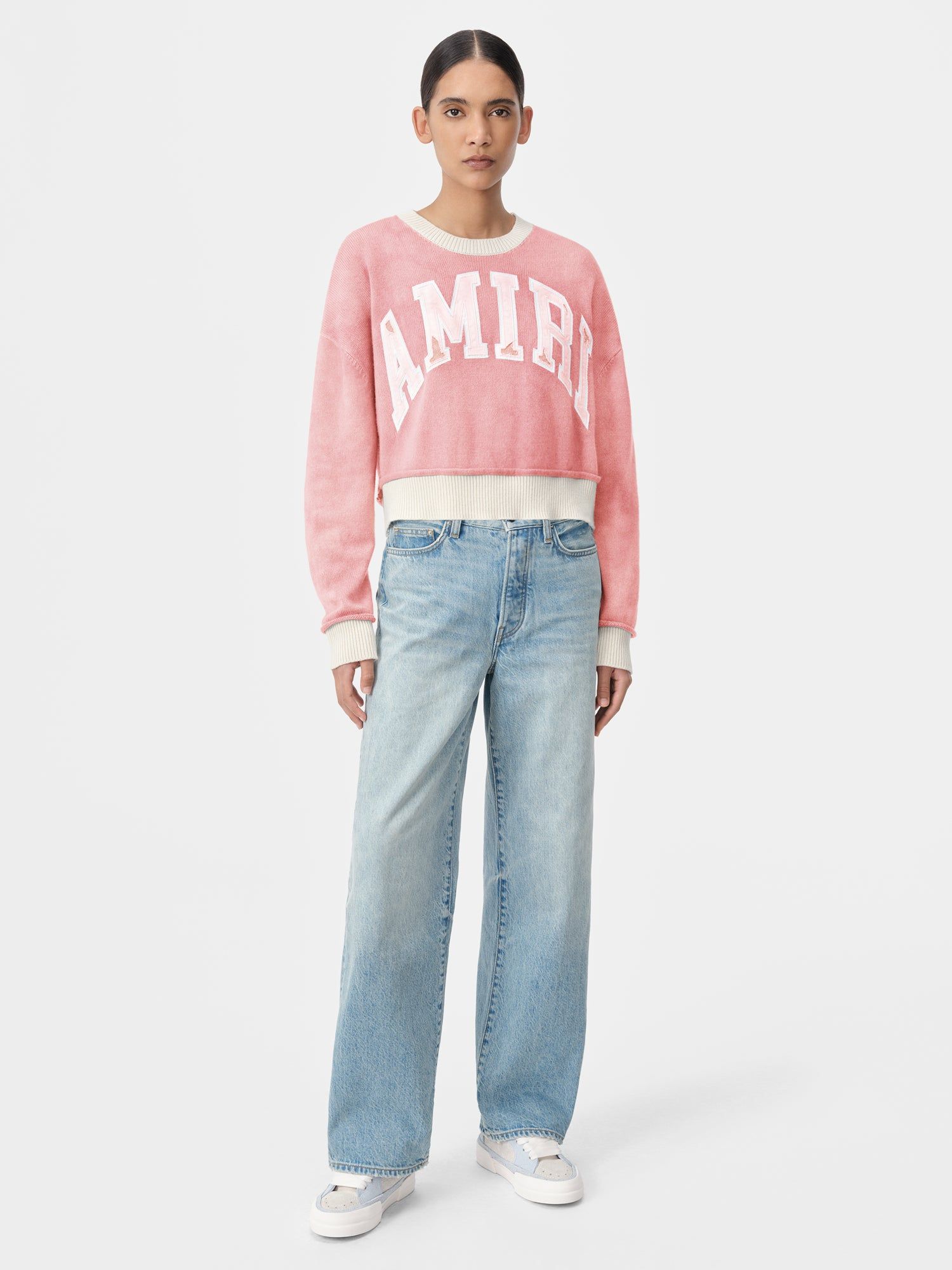 Prendas De Punto Amiri Vintage Cashmere Crew Mujer Rosas | ESWIRP-427