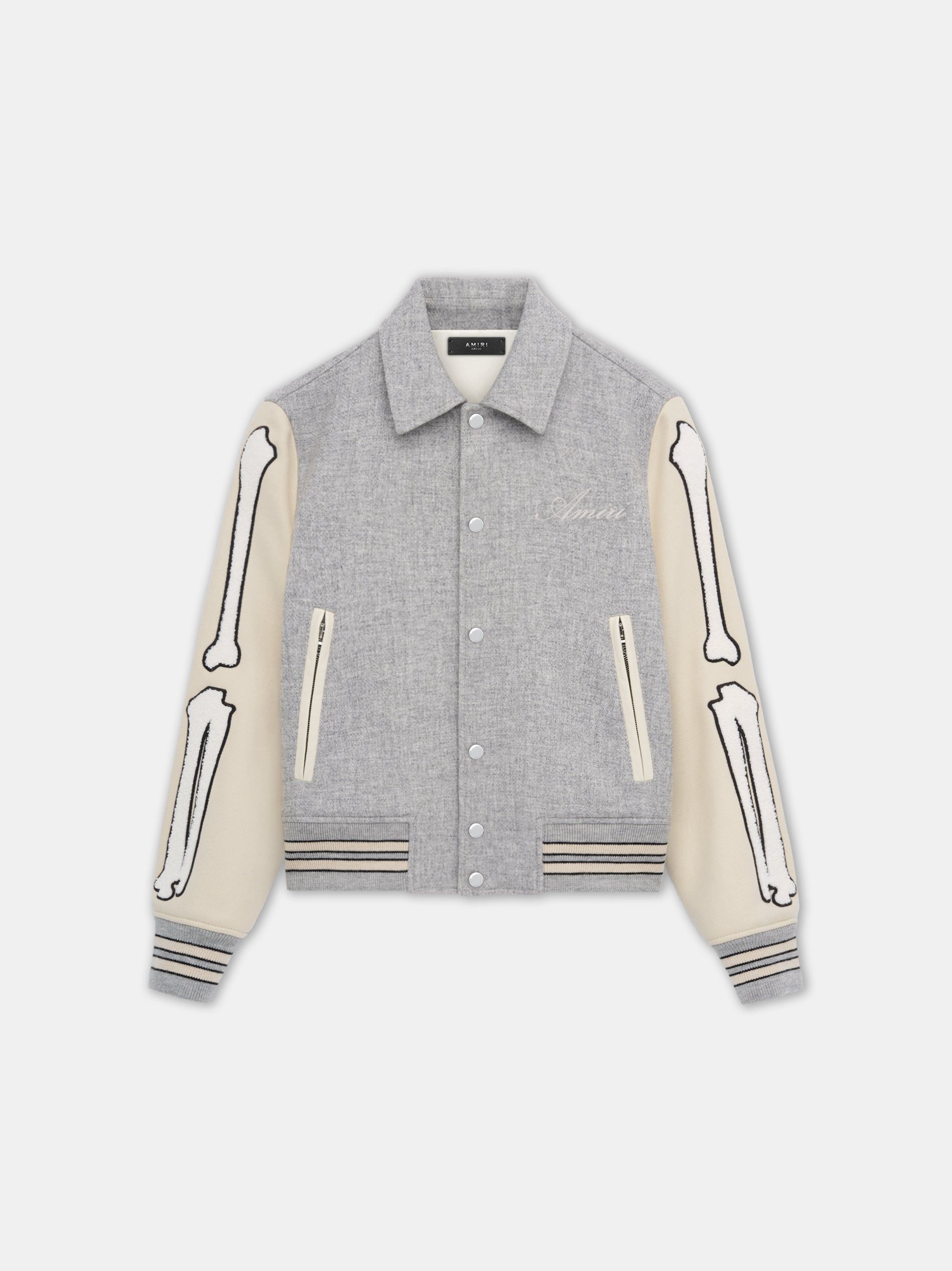 Ropa De Abrigo Amiri Bones Jacket Hombre Grises | GNVEUK-942