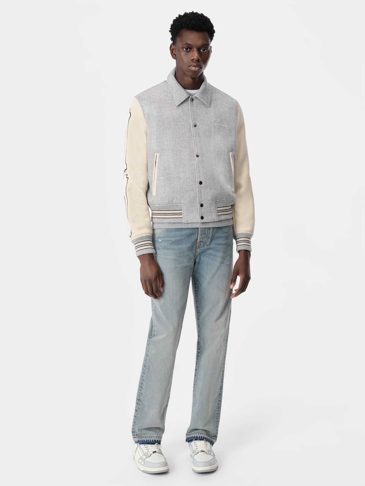Ropa De Abrigo Amiri Bones Jacket Hombre Grises | GNVEUK-942
