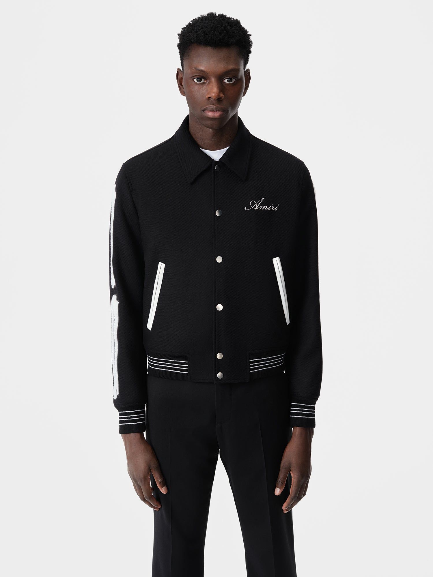 Ropa De Abrigo Amiri Bones Jacket Hombre Negros Blancos | XGKCTV-783
