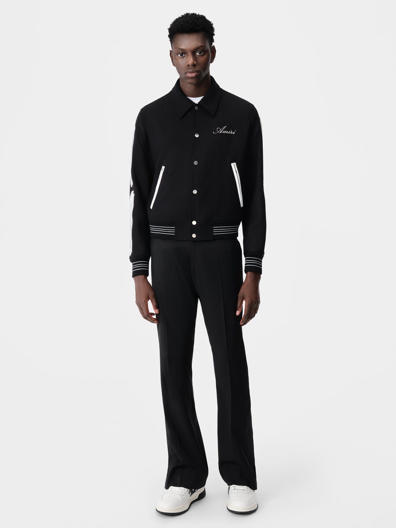 Ropa De Abrigo Amiri Bones Jacket Hombre Negros Blancos | XGKCTV-783