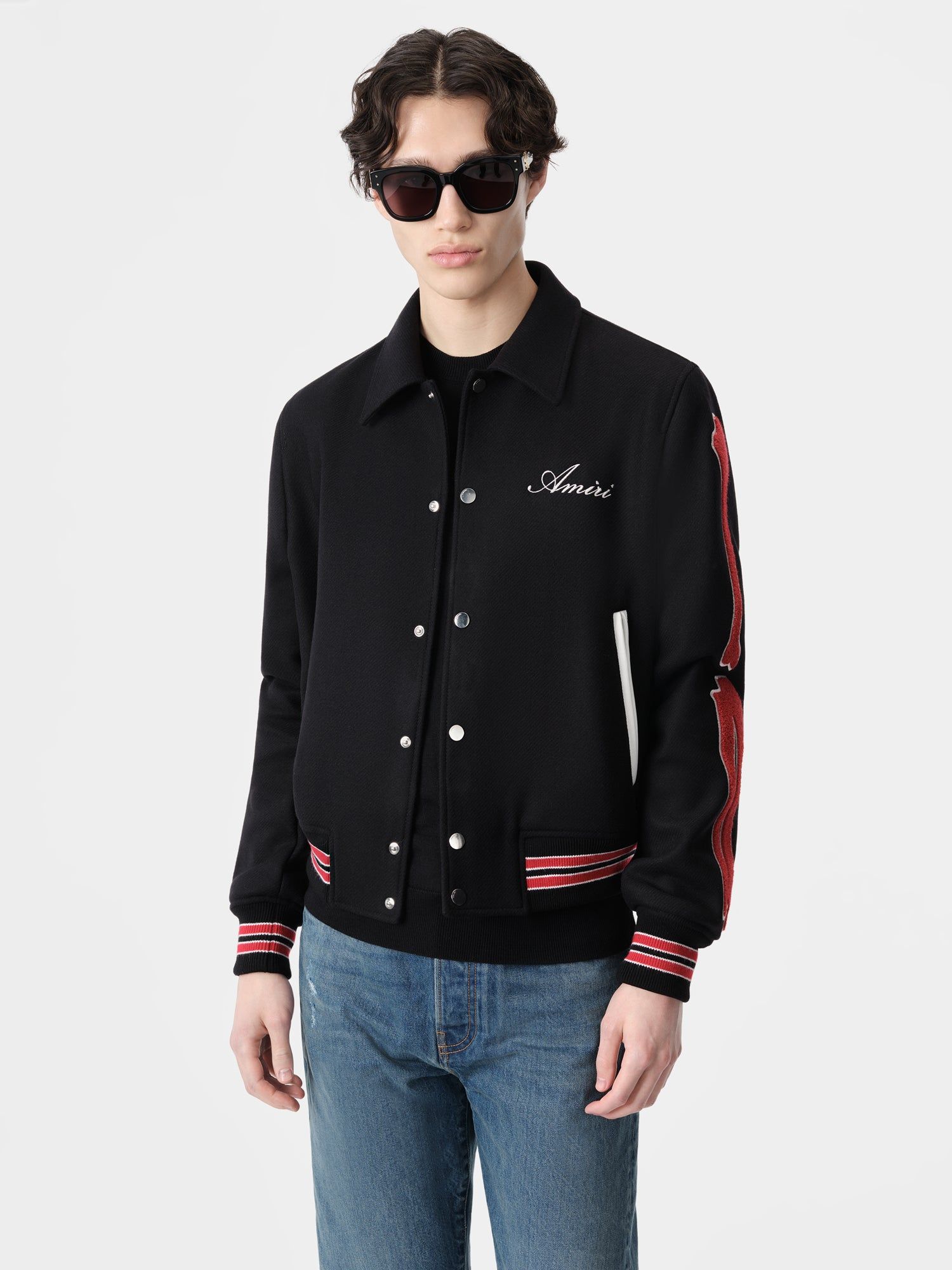 Ropa De Abrigo Amiri Bones Jacket Hombre Negros Rojos | CBYEMW-189