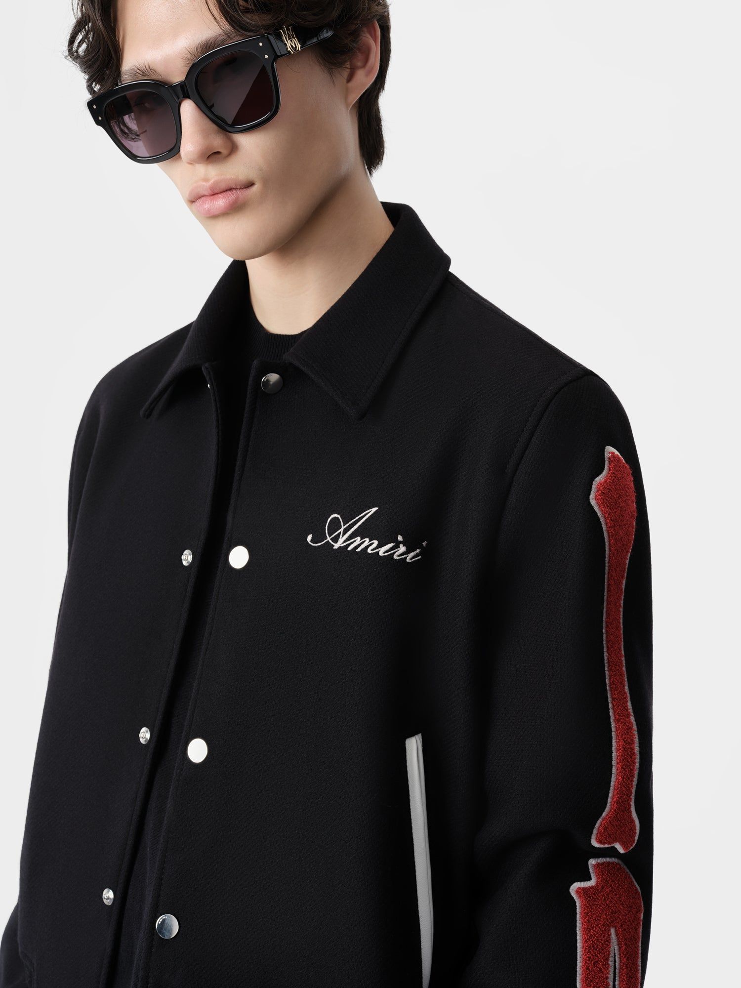 Ropa De Abrigo Amiri Bones Jacket Hombre Negros Rojos | CBYEMW-189