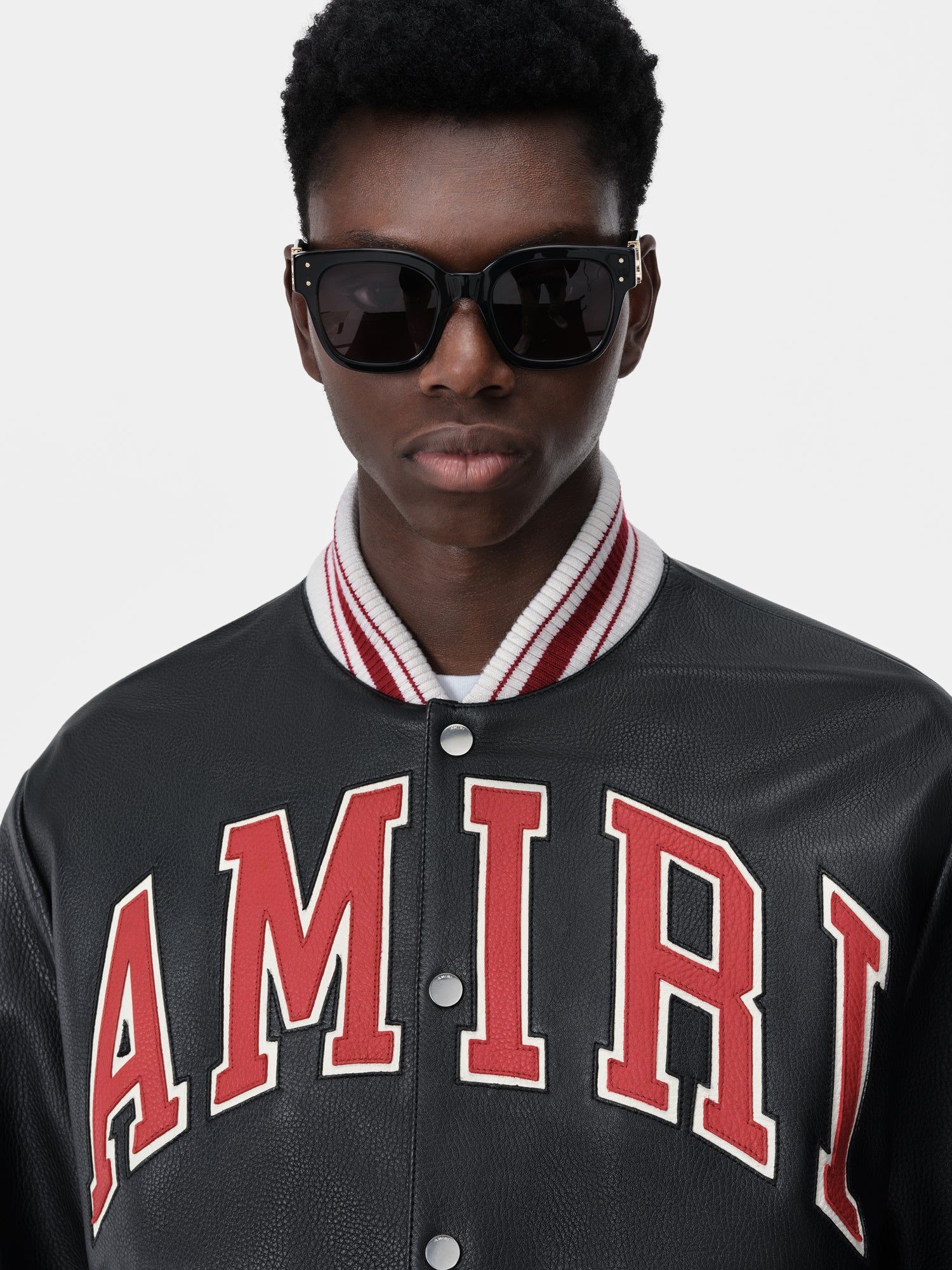 Ropa De Abrigo Amiri Leather Bomber Hombre Negros | JMWPBA-297