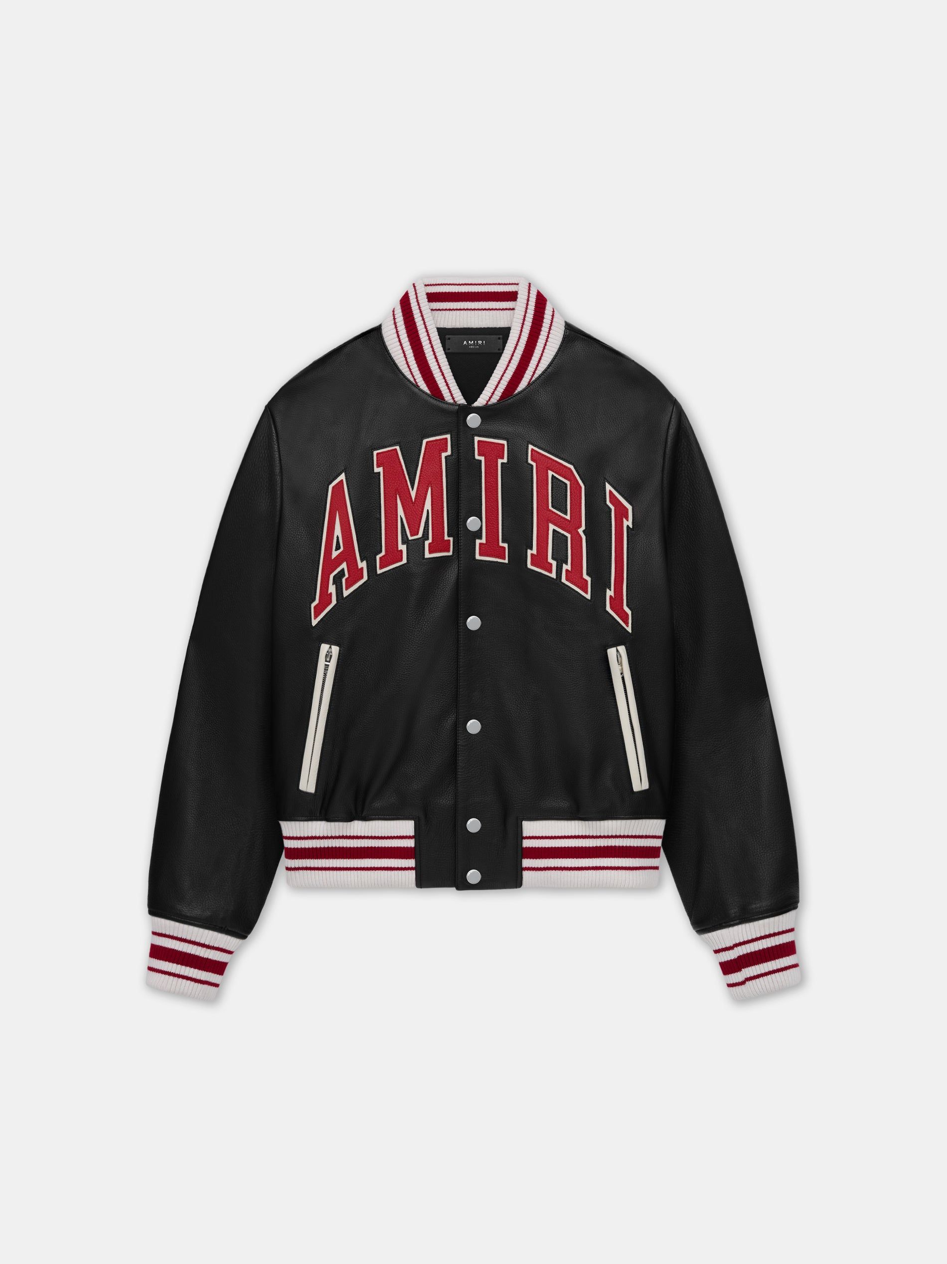 Ropa De Abrigo Amiri Leather Bomber Hombre Negros | JMWPBA-297