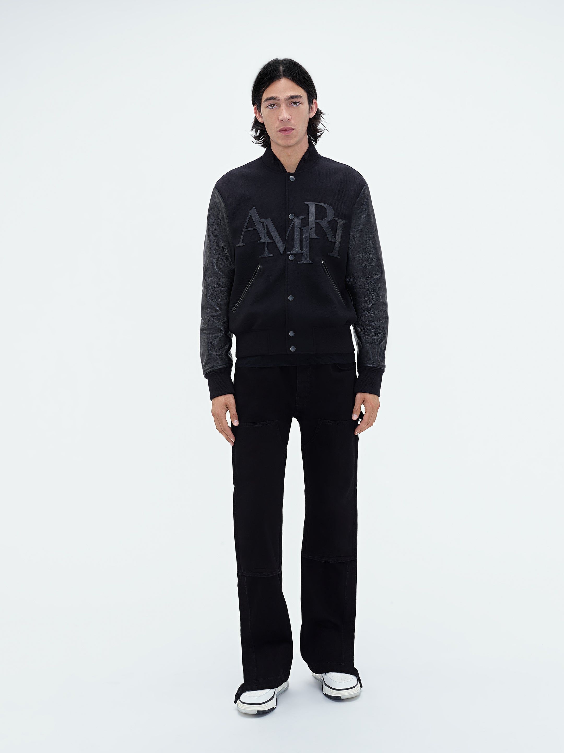 Ropa De Abrigo Amiri Staggered Varsity Jacket Hombre Negros | KYBNIJ-249