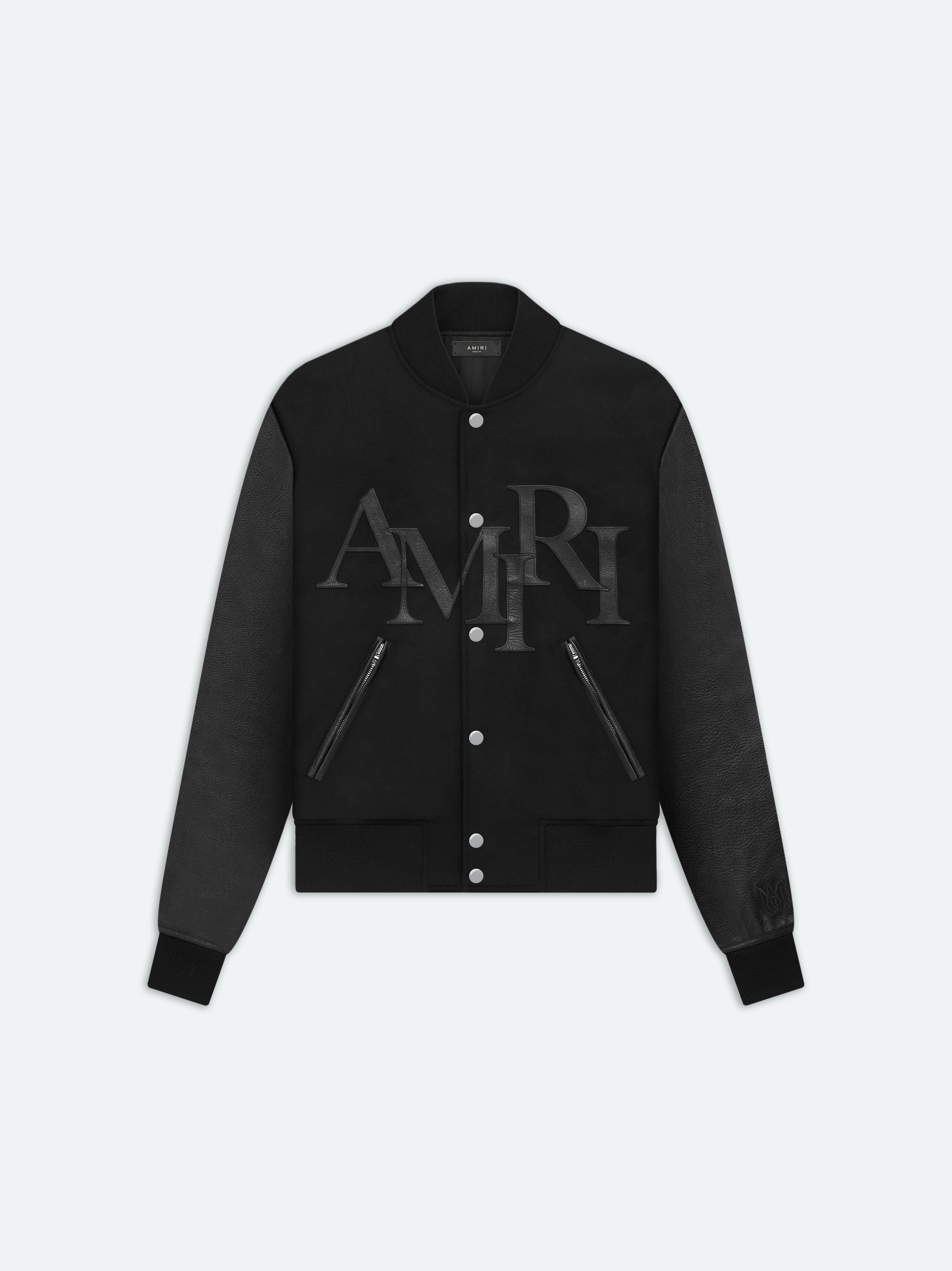 Ropa De Abrigo Amiri Staggered Varsity Jacket Hombre Negros | KYBNIJ-249