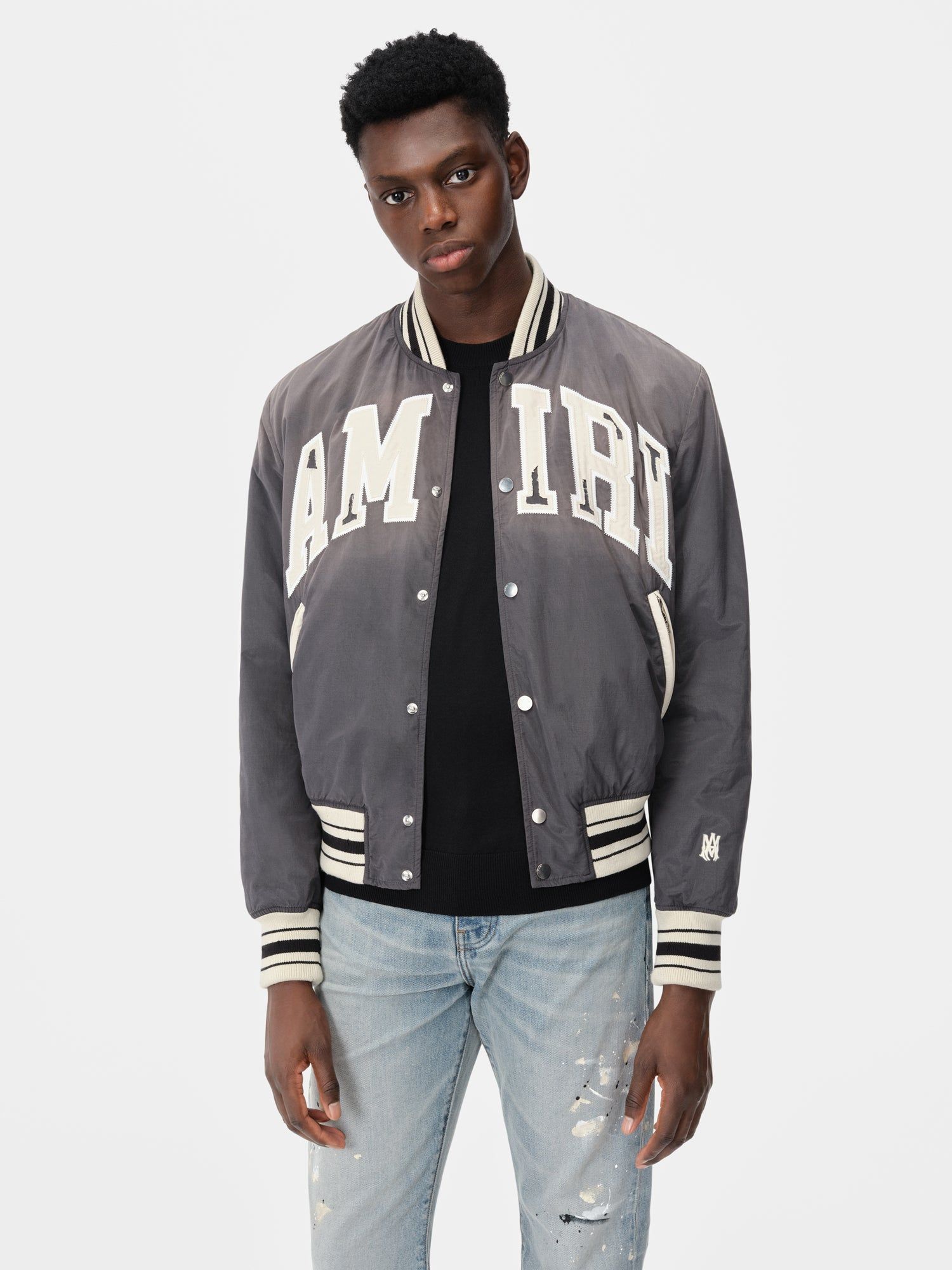 Ropa De Abrigo Amiri Sun Faded Bomber Hombre Negros | EZJWLX-625