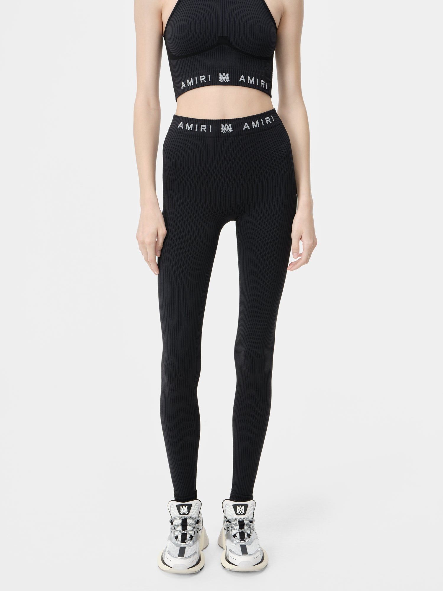 Ropa Deportiva Amiri Ma Ribbed Seamless Legging Mujer Negros | MYLZAP-286