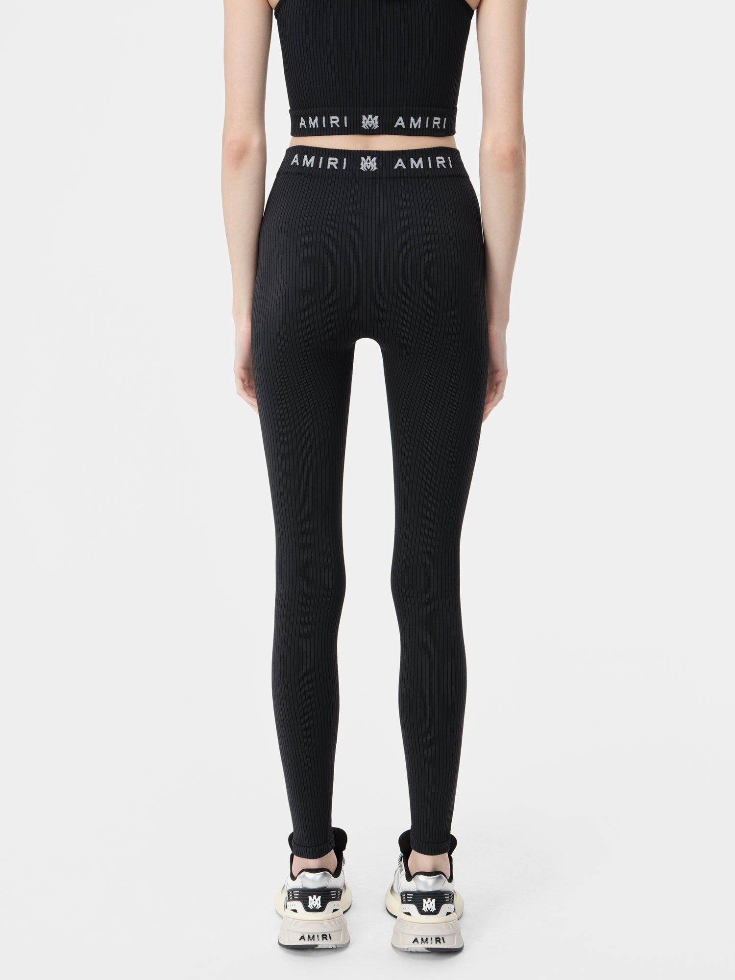Ropa Deportiva Amiri Ma Ribbed Seamless Legging Mujer Negros | MYLZAP-286
