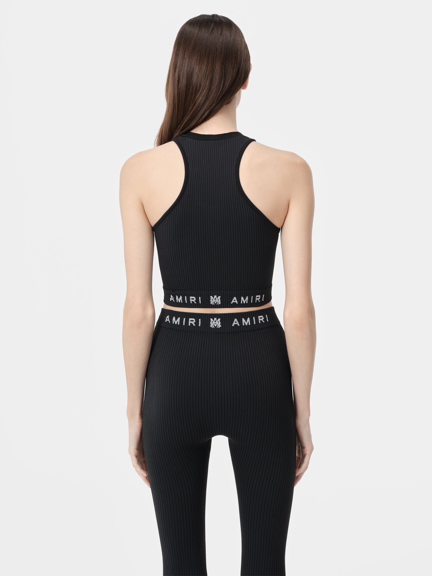 Ropa Deportiva Amiri Ma Ribbed Seamless Tank Top Mujer Negros | LRJCAN-197