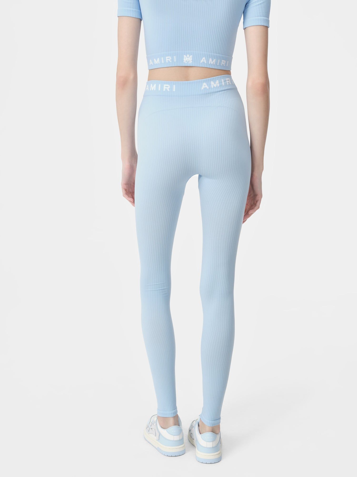 Ropa Deportiva Amiri Ma Ribbed Seamless Legging Mujer Cerulean | JNYOEX-108