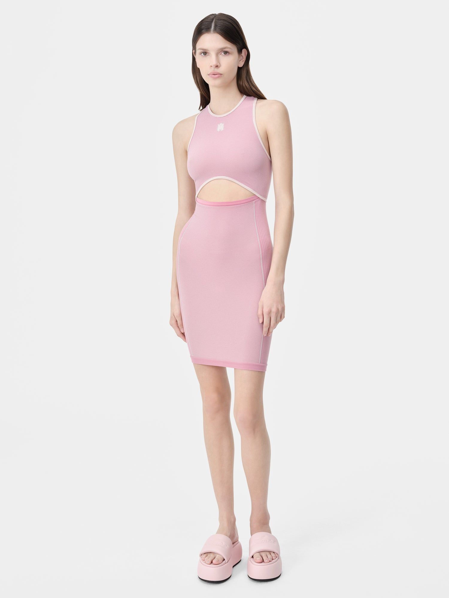 Ropa Deportiva Amiri Ma Seamless Cut-out Mini Dress Mujer Rosas | VANTJQ-924