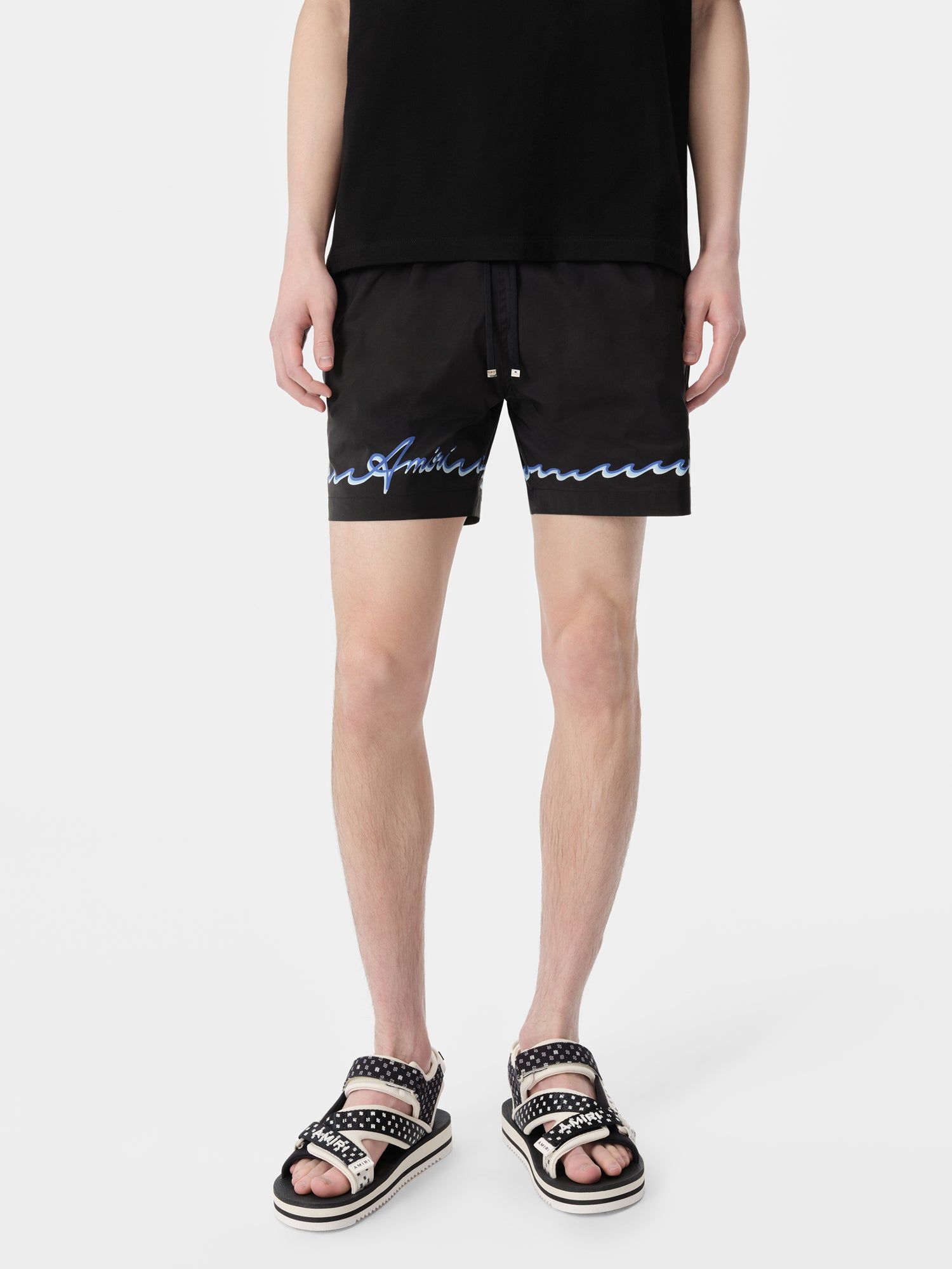 Ropa de Baño Amiri Wave Swim Trunk Hombre Negros | WPMVRB-870