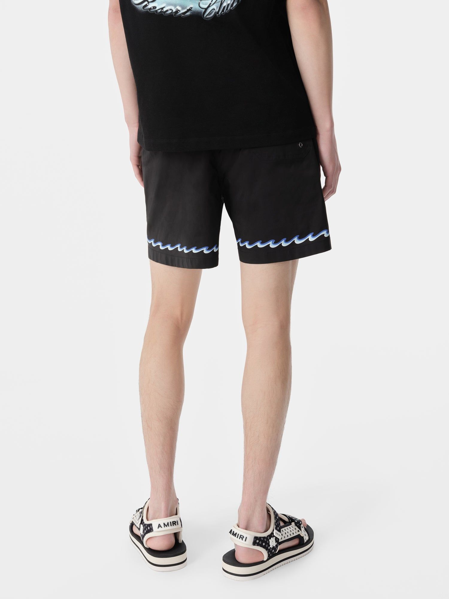 Ropa de Baño Amiri Wave Swim Trunk Hombre Negros | WPMVRB-870