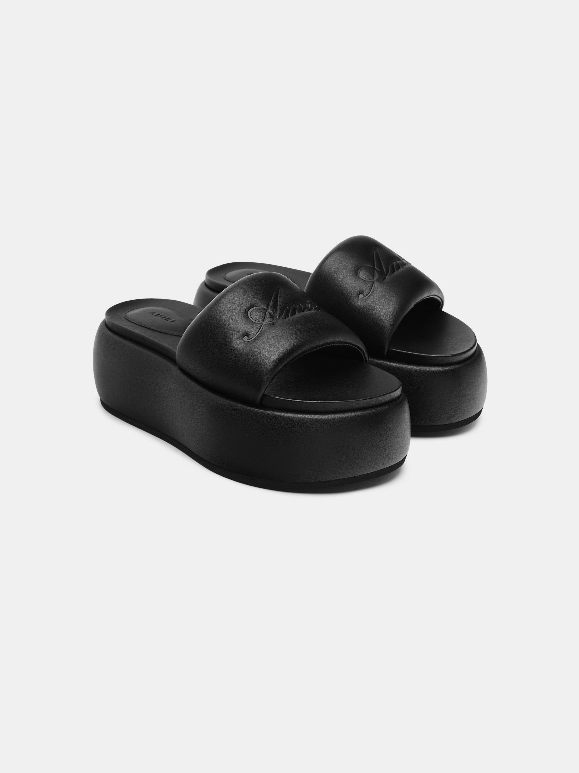 Sandalias Amiri Script Platform Sandal Mujer Negros | HRUZEK-562