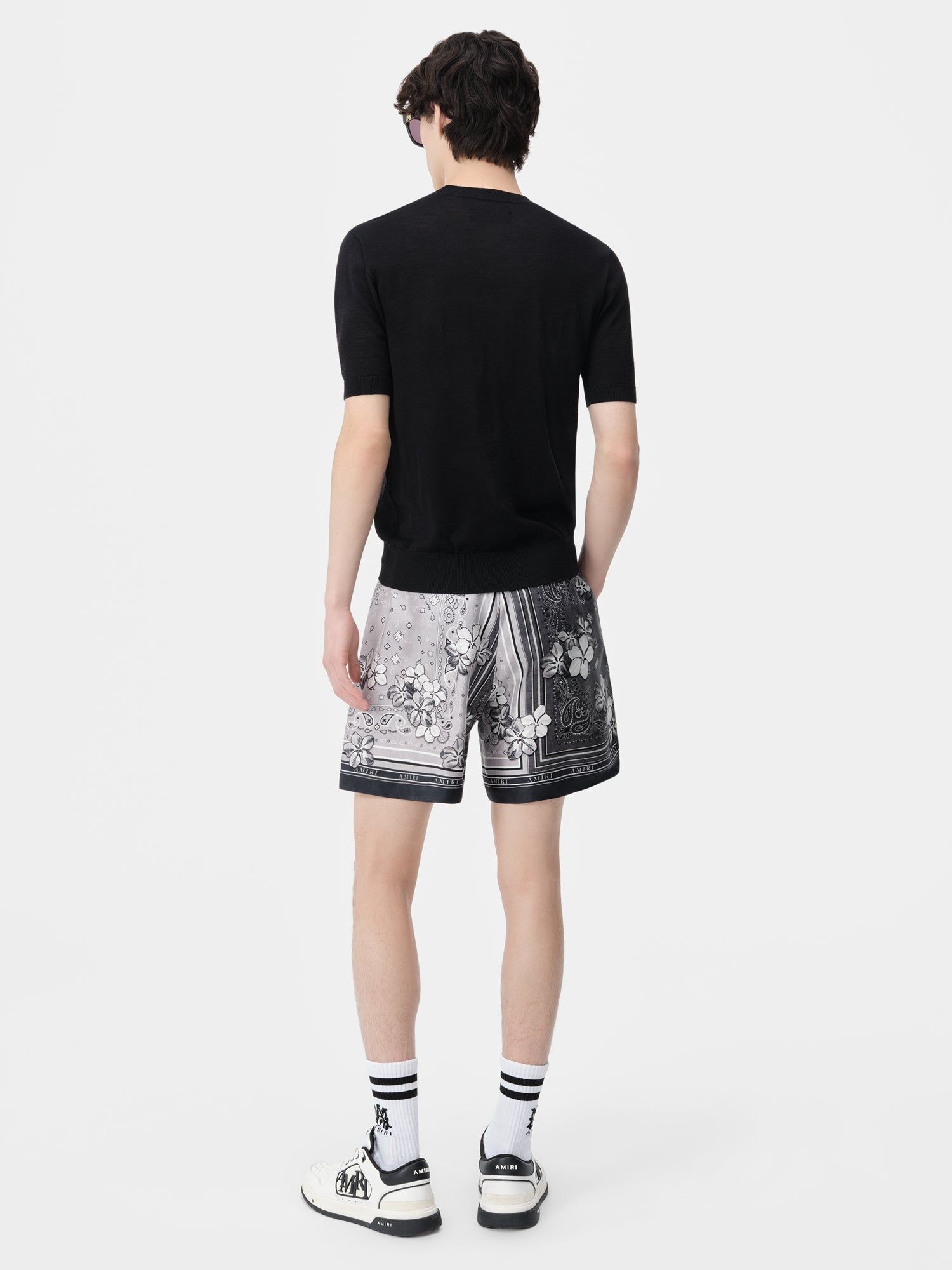 Short Amiri Bandana Floral Short Hombre Negros | QRGUEJ-278
