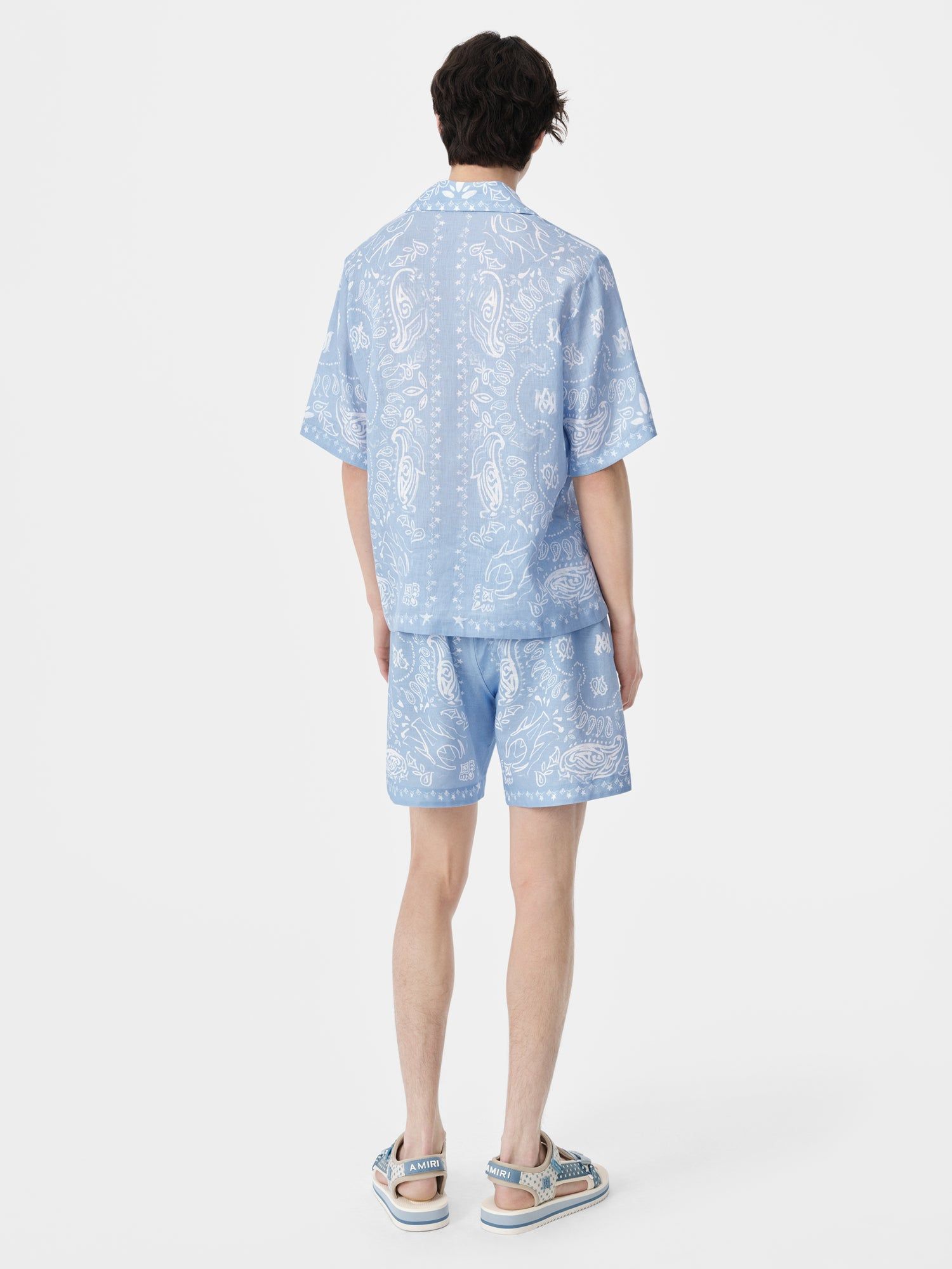 Short Amiri Bandana Watercolor Short Hombre Cerulean | NGFZCD-156