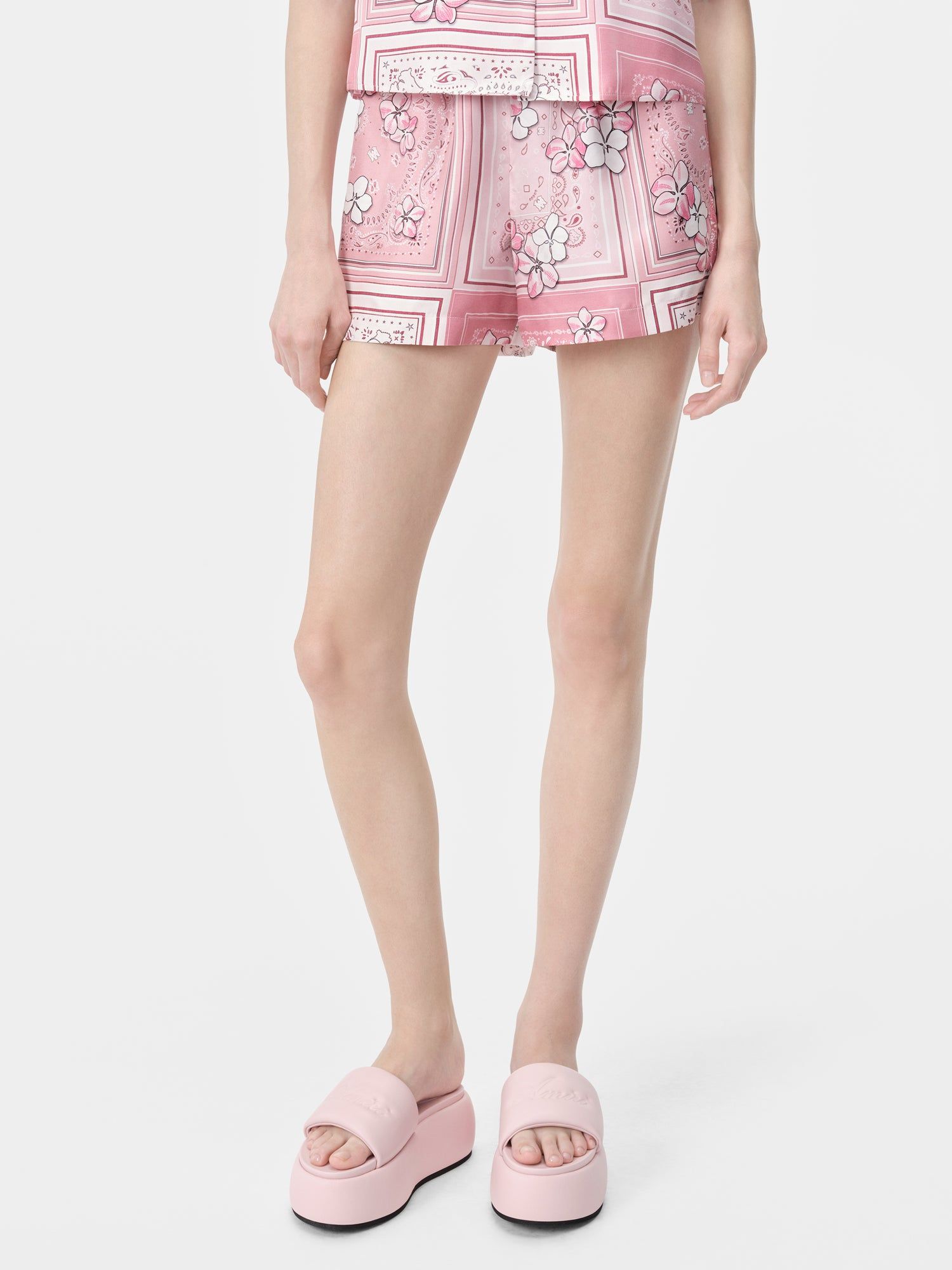 Short Amiri Floral Bandana Boxer Short Mujer Rosas | WTMGUJ-417