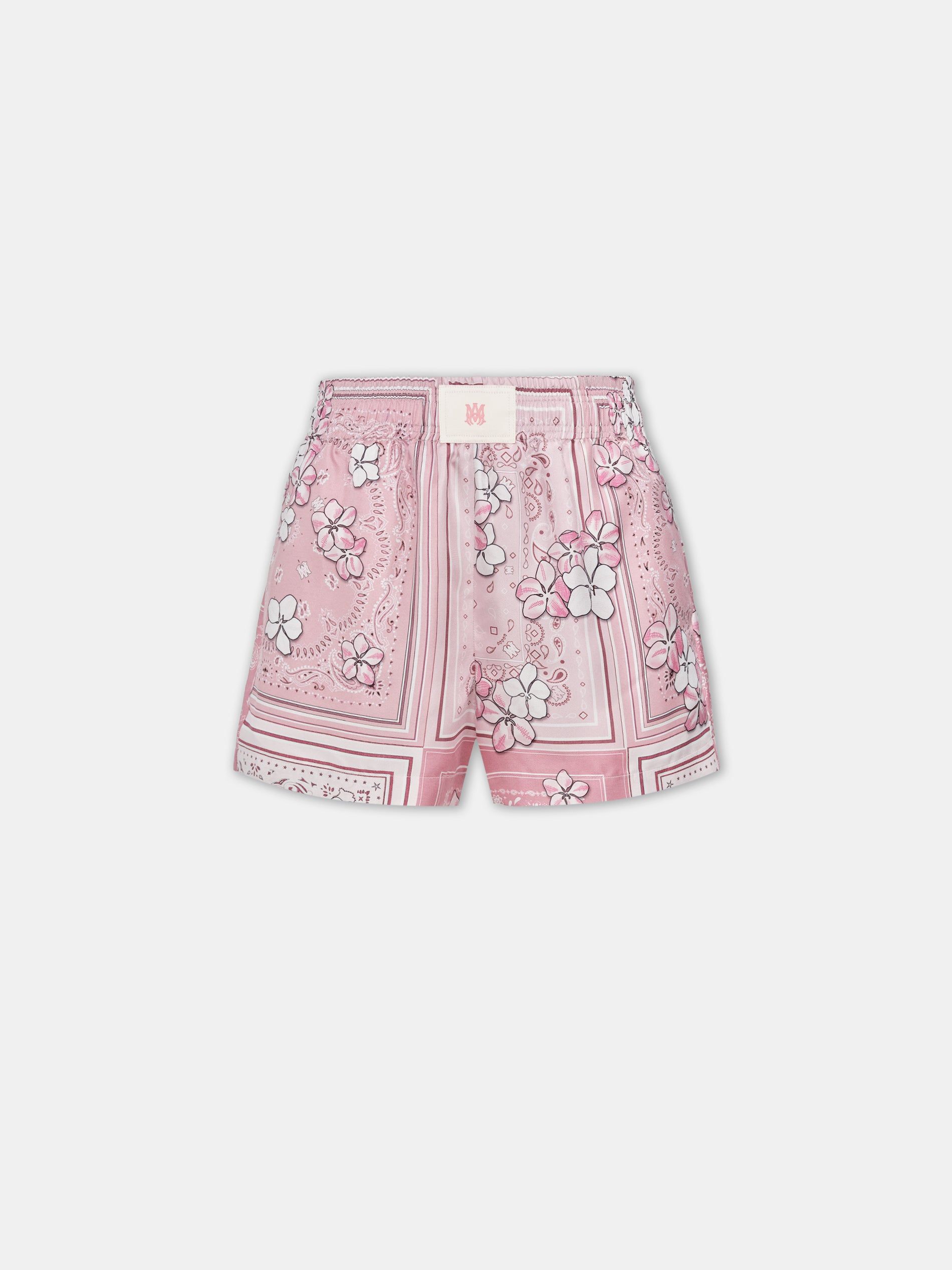 Short Amiri Floral Bandana Boxer Short Mujer Rosas | WTMGUJ-417