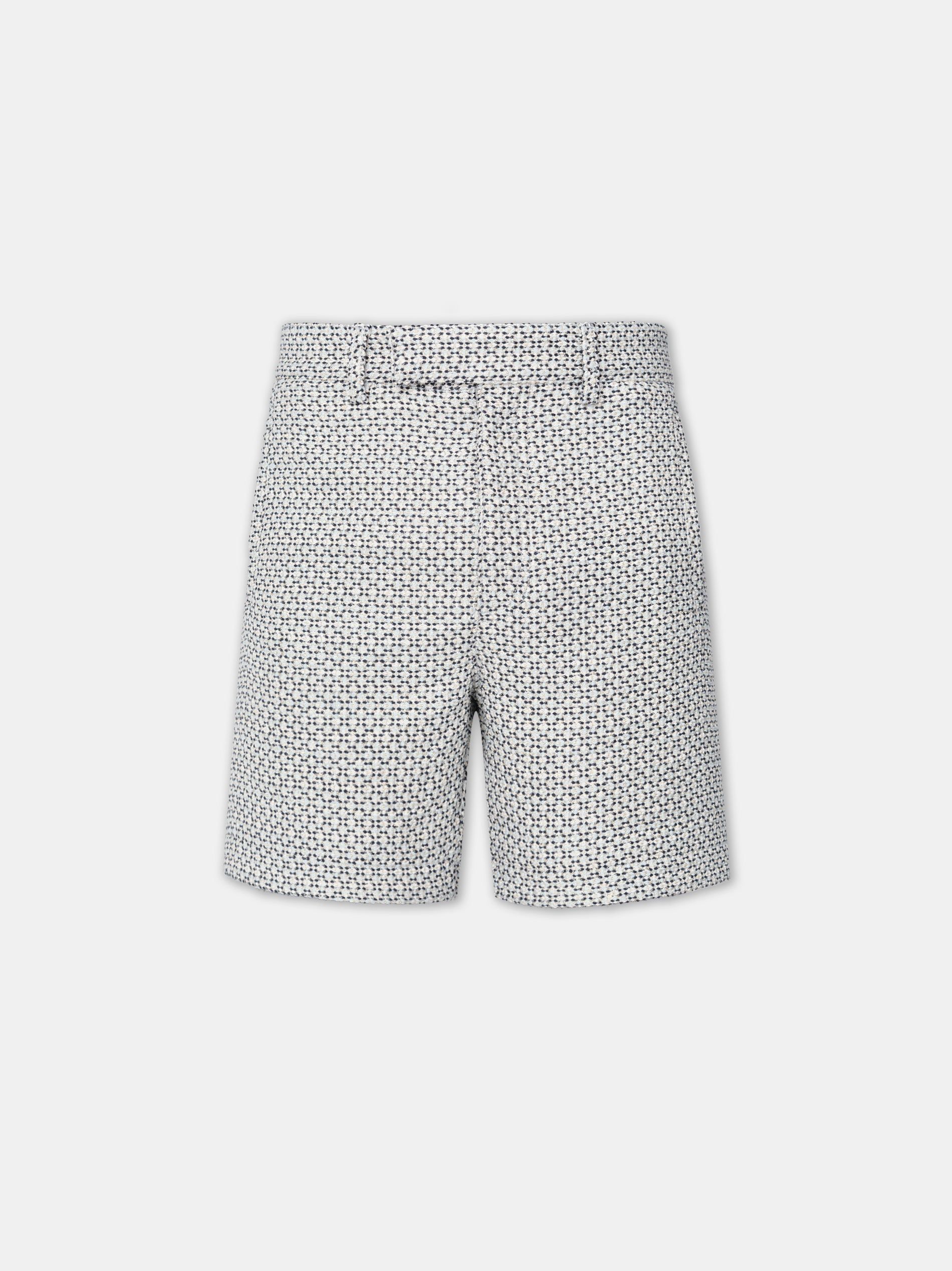 Short Amiri Tweed Flap Pocket Pull On Short Hombre Cerulean | PFLVRE-057