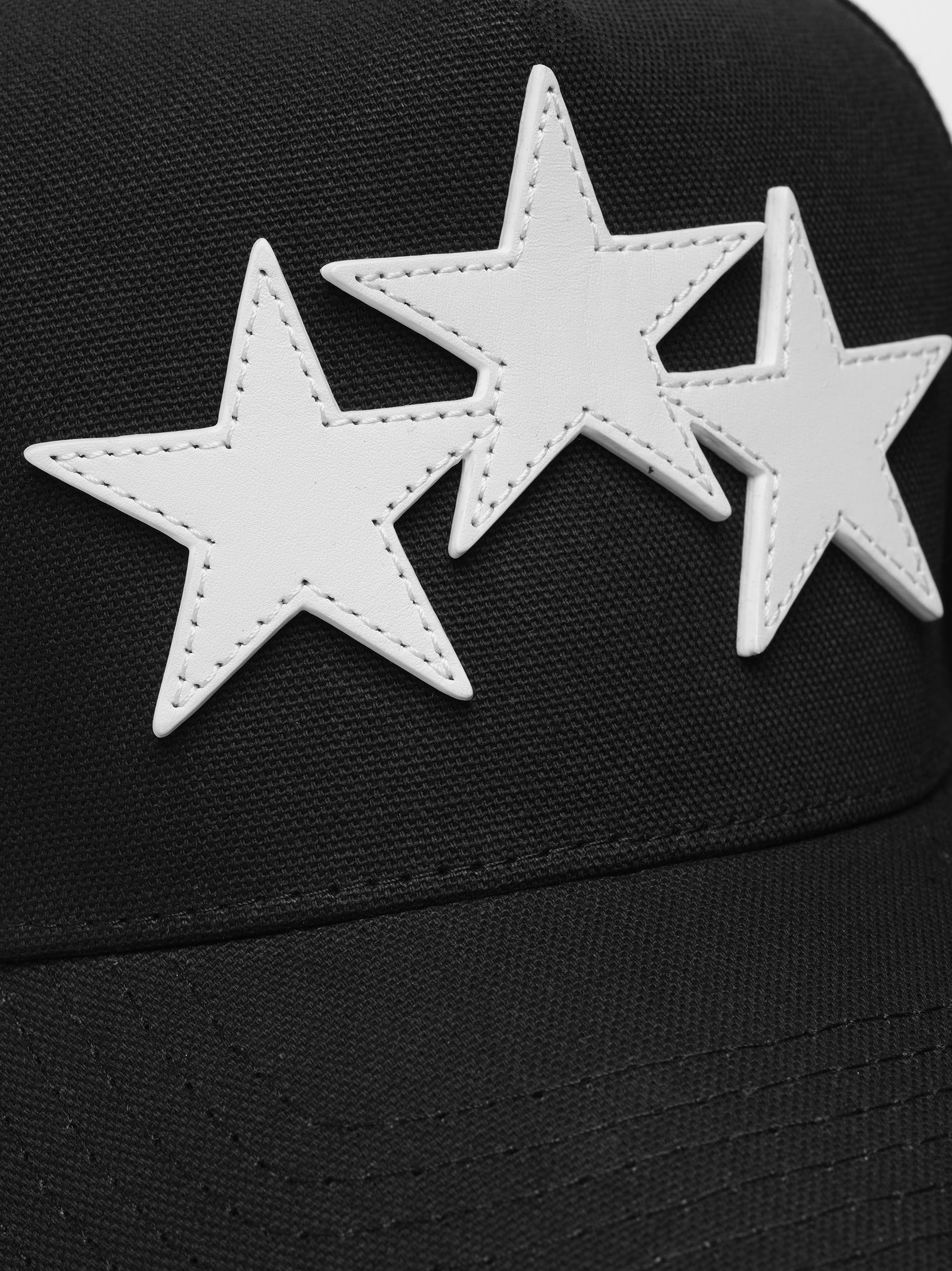 Sombreros Amiri Three Star Staggered Full Canvas Hat Hombre Negros Blancos | PYKVER-834