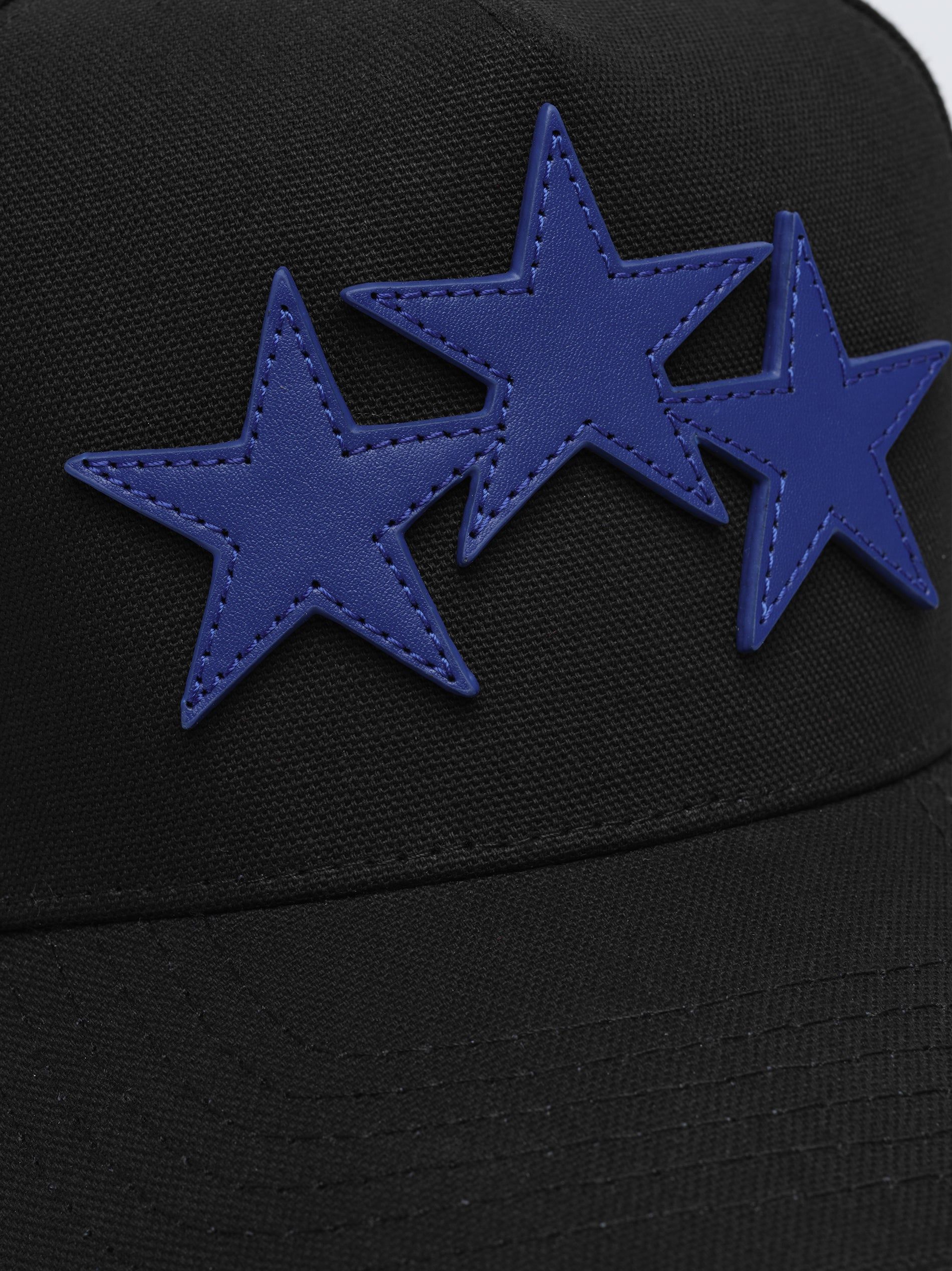 Sombreros Amiri Three Star Staggered Full Canvas Hat Hombre Negros Azules | ITSGEZ-485