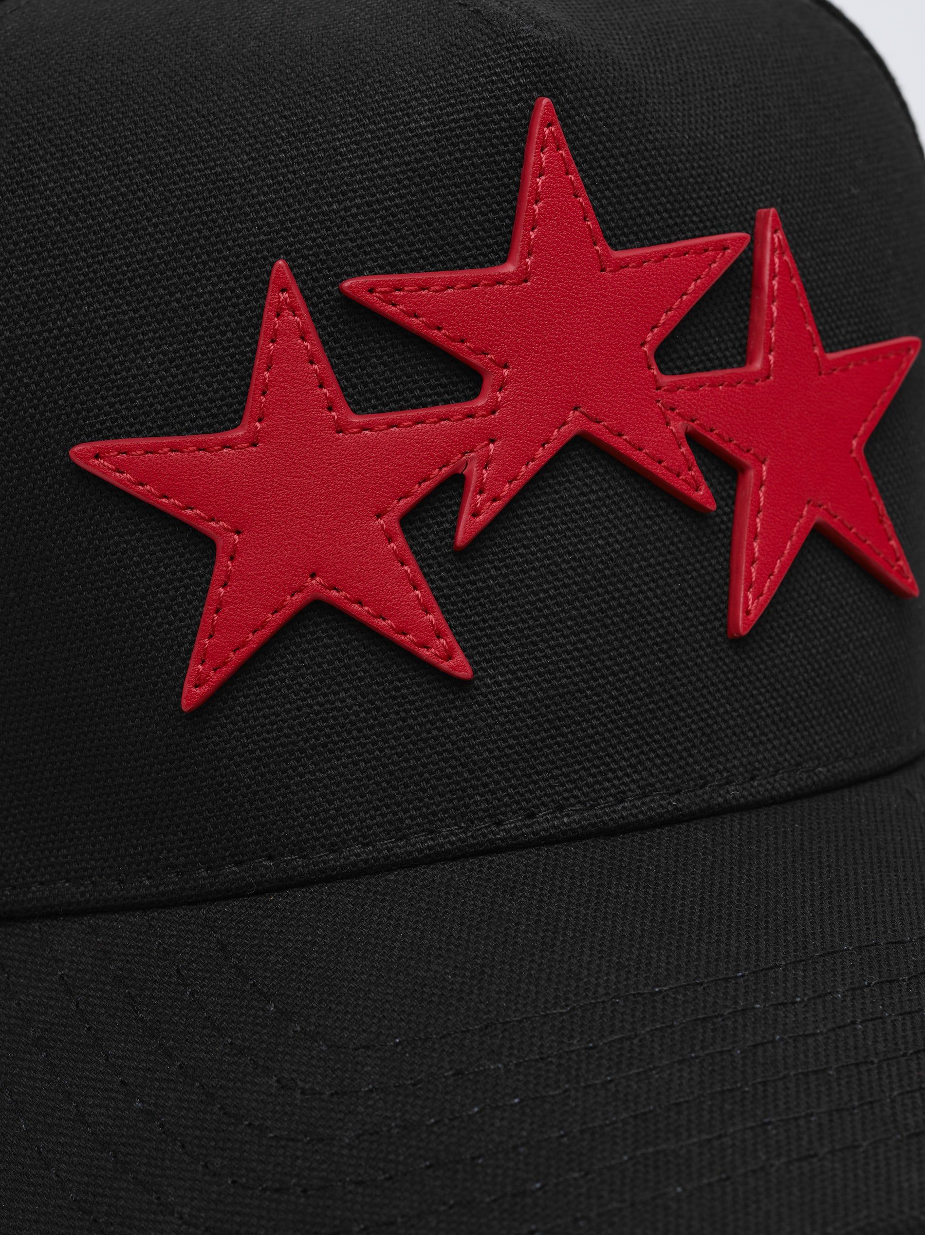 Sombreros Amiri Three Star Staggered Full Canvas Hat Hombre Negros Rojos | ZANSXY-403