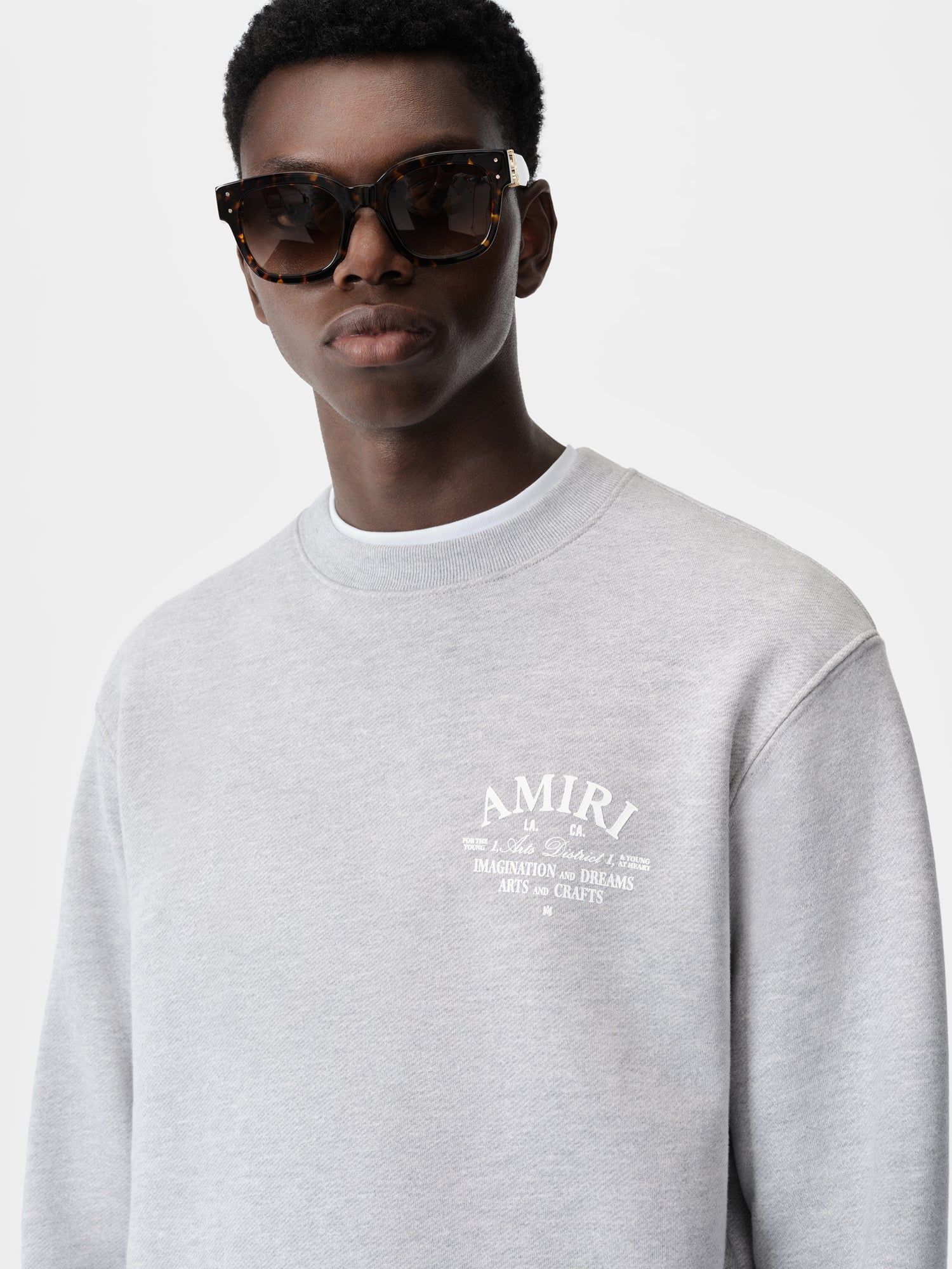 Sudaderas Amiri Arts District Crew Hombre Grises | CUQPOX-201