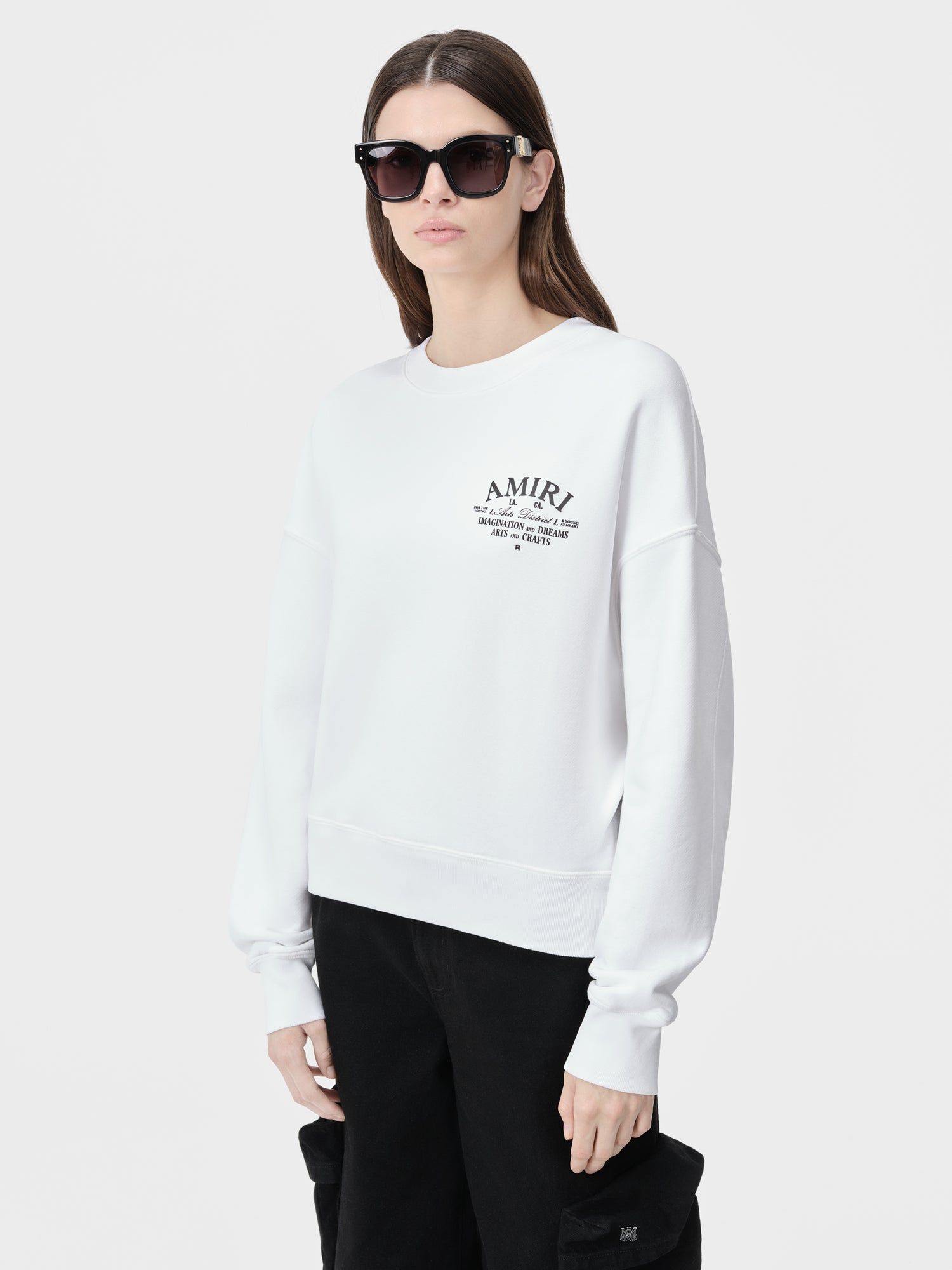 Sudaderas Amiri Arts District Crew Mujer Blancos | NKRJPF-469