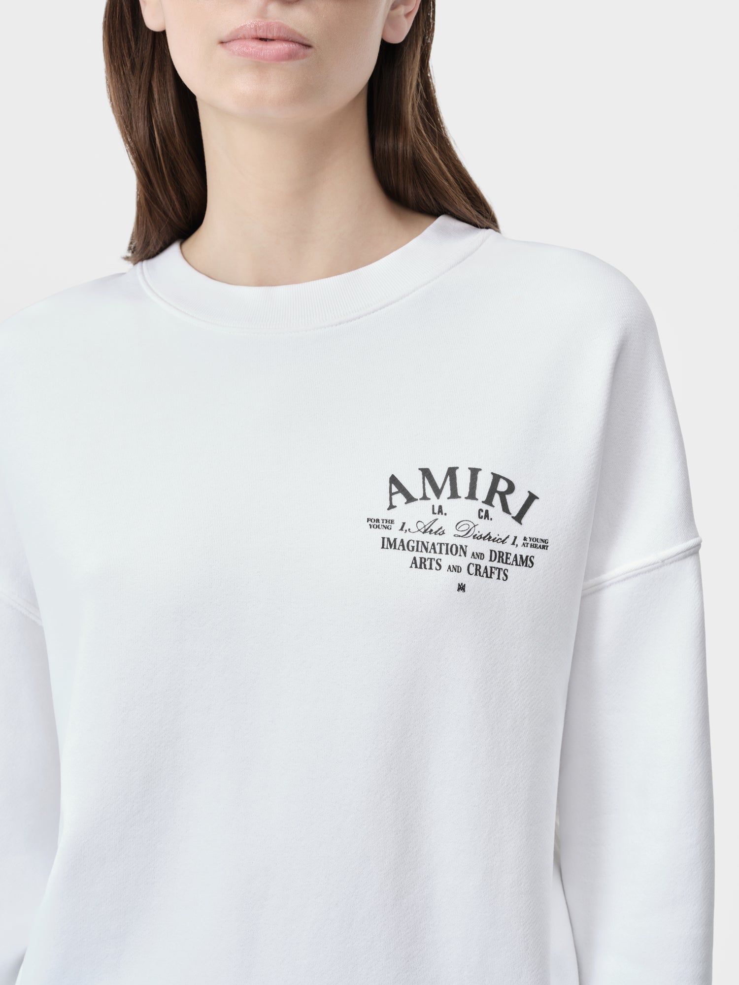 Sudaderas Amiri Arts District Crew Mujer Blancos | NKRJPF-469