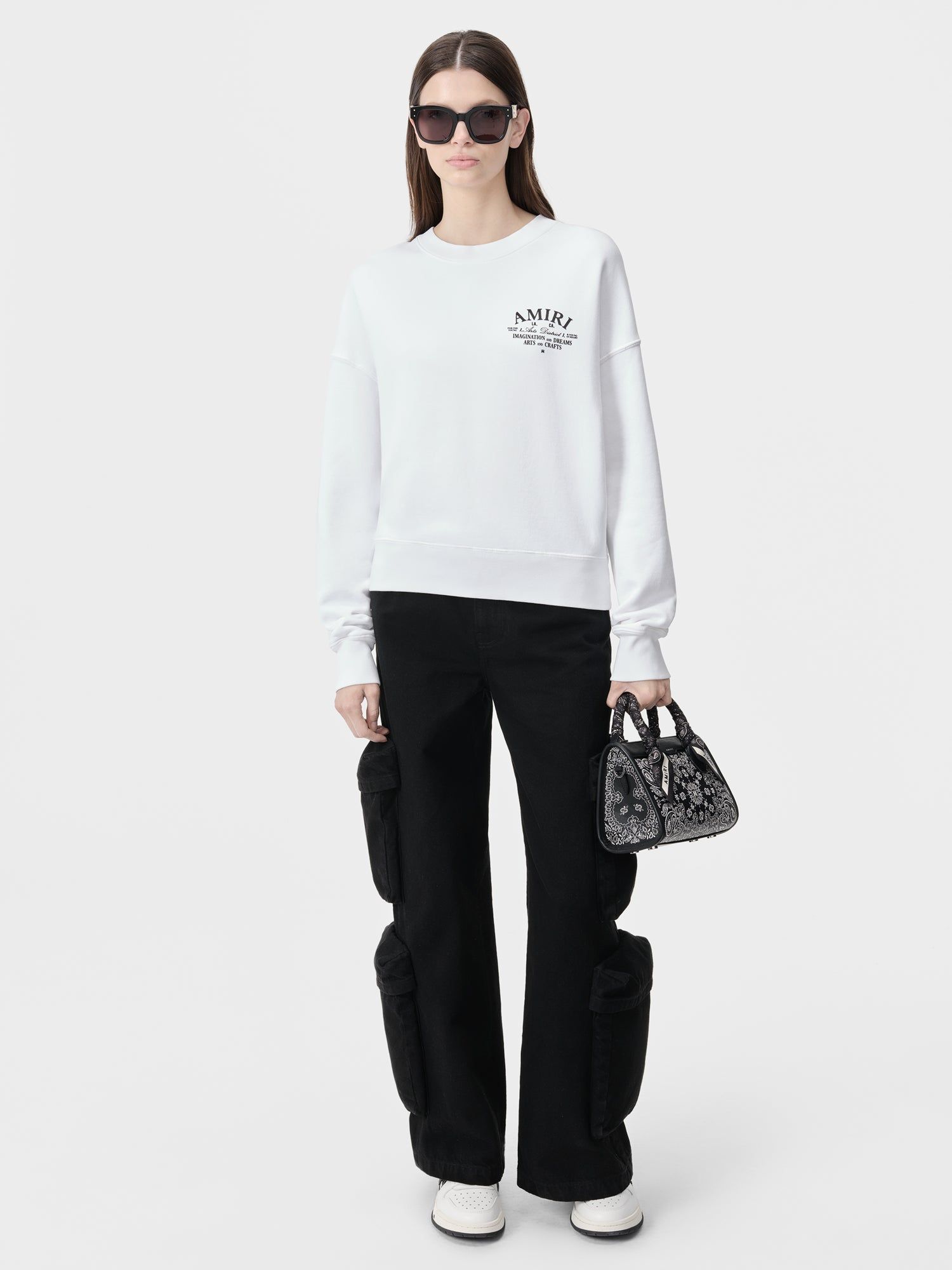 Sudaderas Amiri Arts District Crew Mujer Blancos | NKRJPF-469
