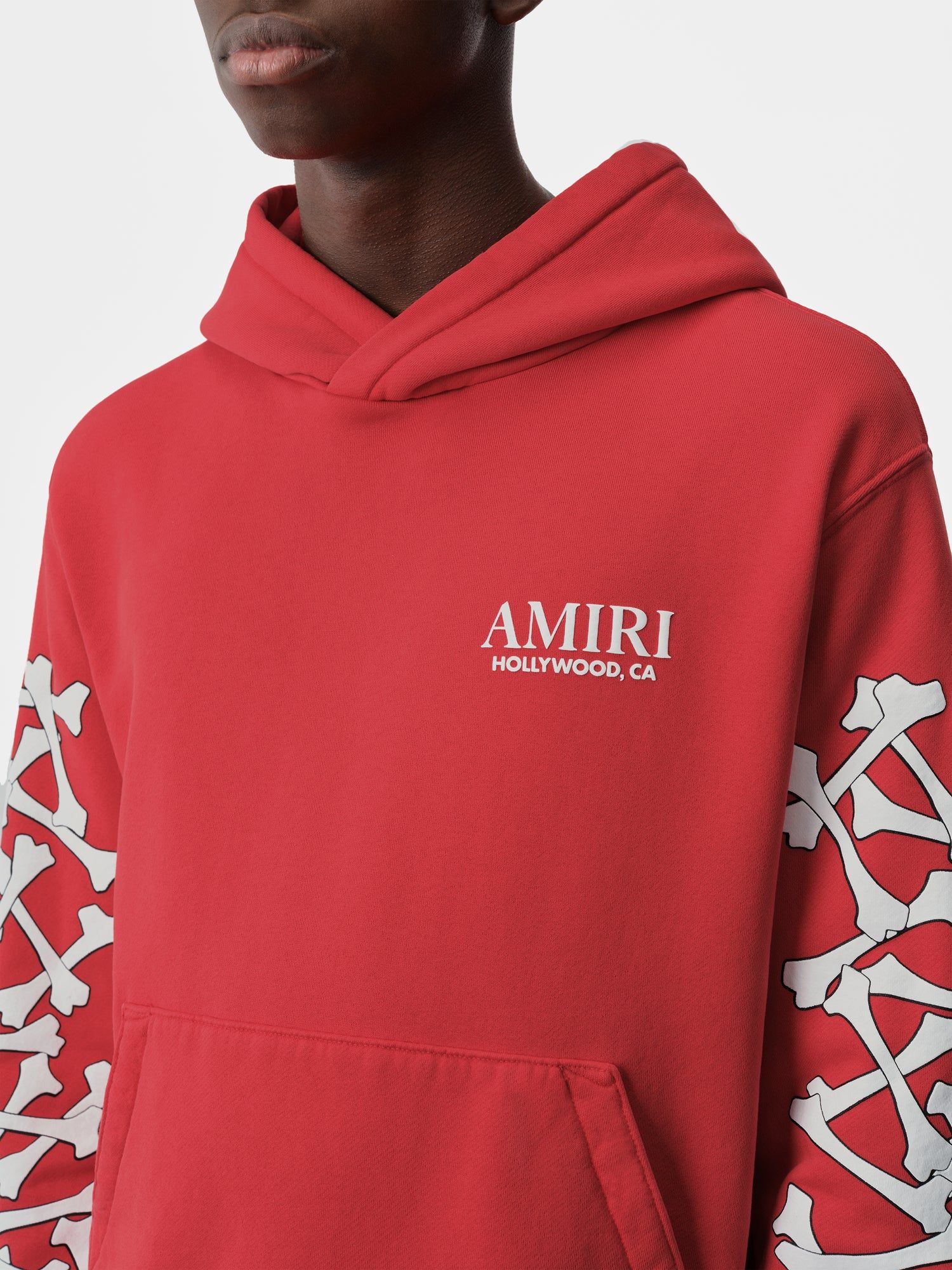 Sudaderas Amiri Bones Stacked Hoodie Hombre Rojos | HMRTCE-798