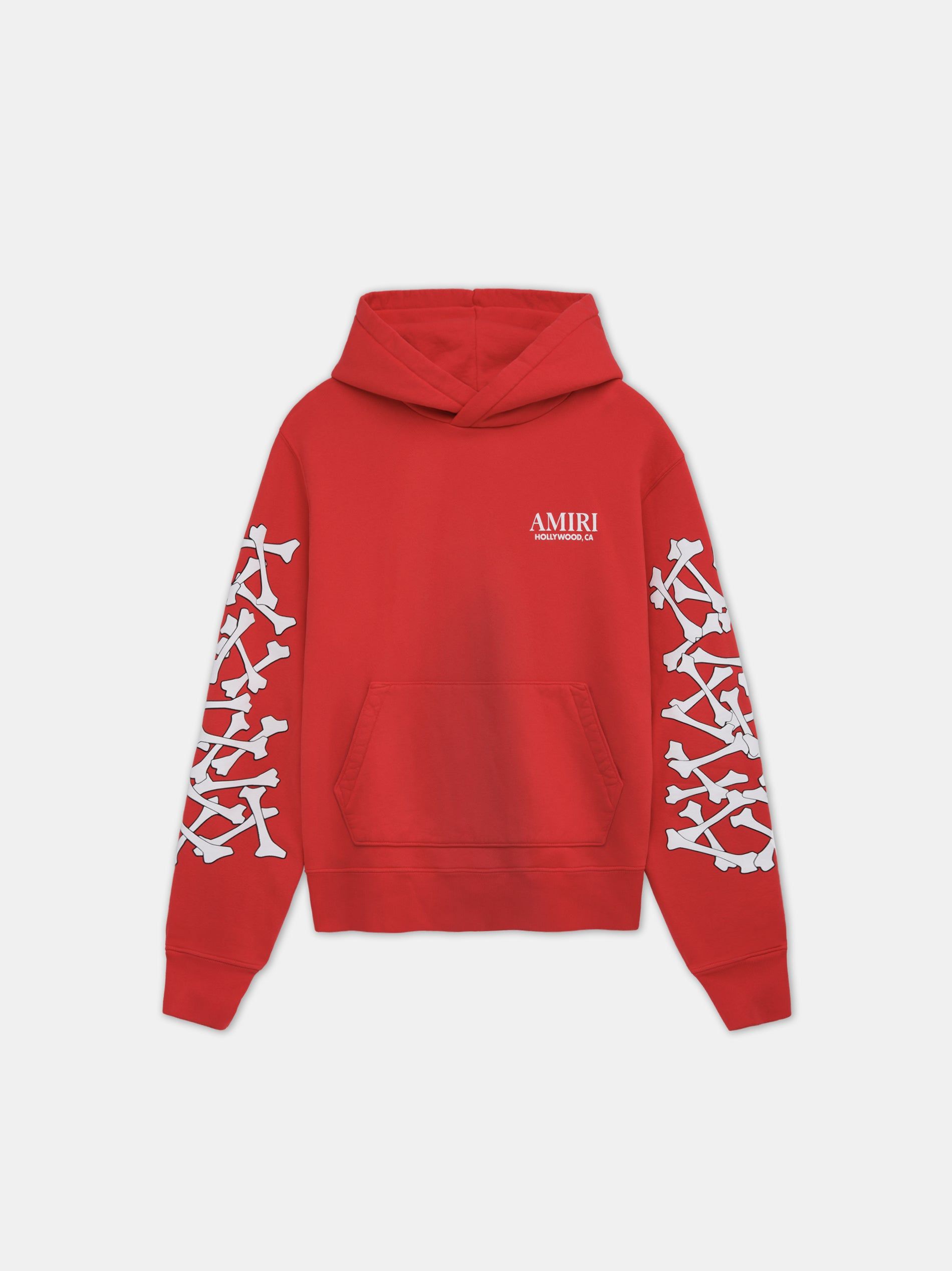 Sudaderas Amiri Bones Stacked Hoodie Hombre Rojos | HMRTCE-798