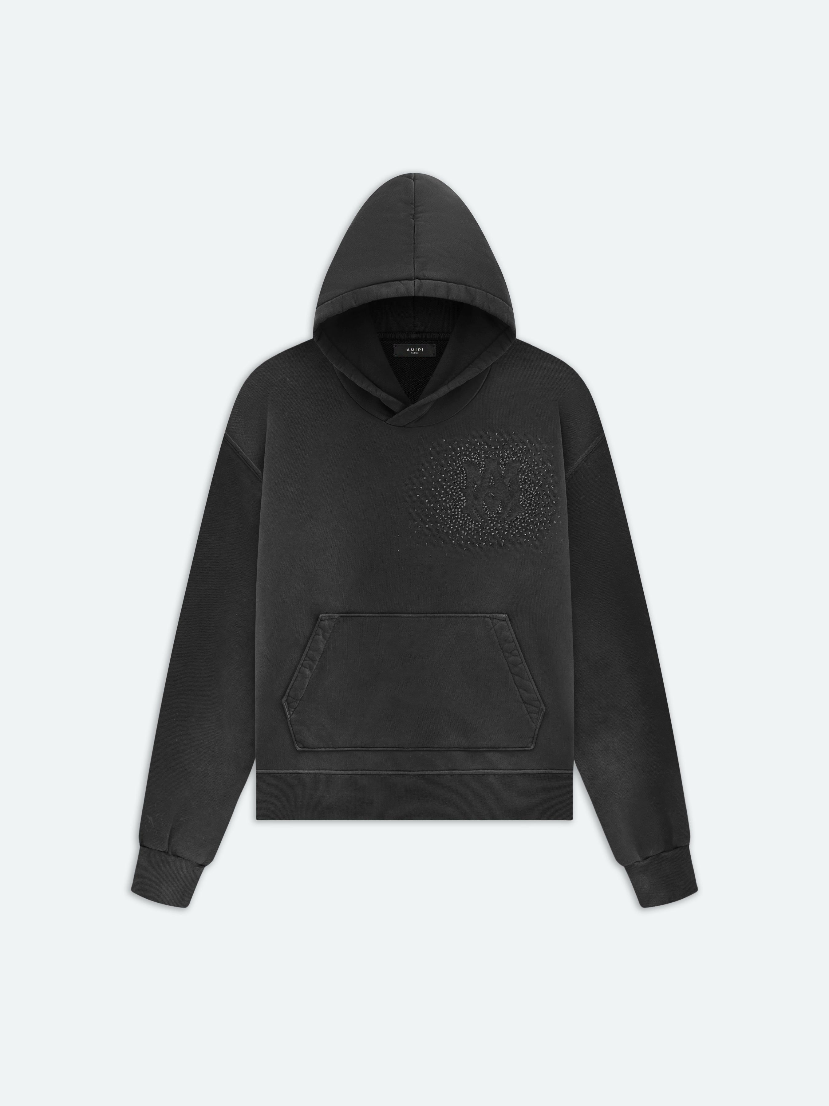 Sudaderas Amiri Crystal Burst Hoodie- Faded Black Hombre Negros | ZFUEWH-598