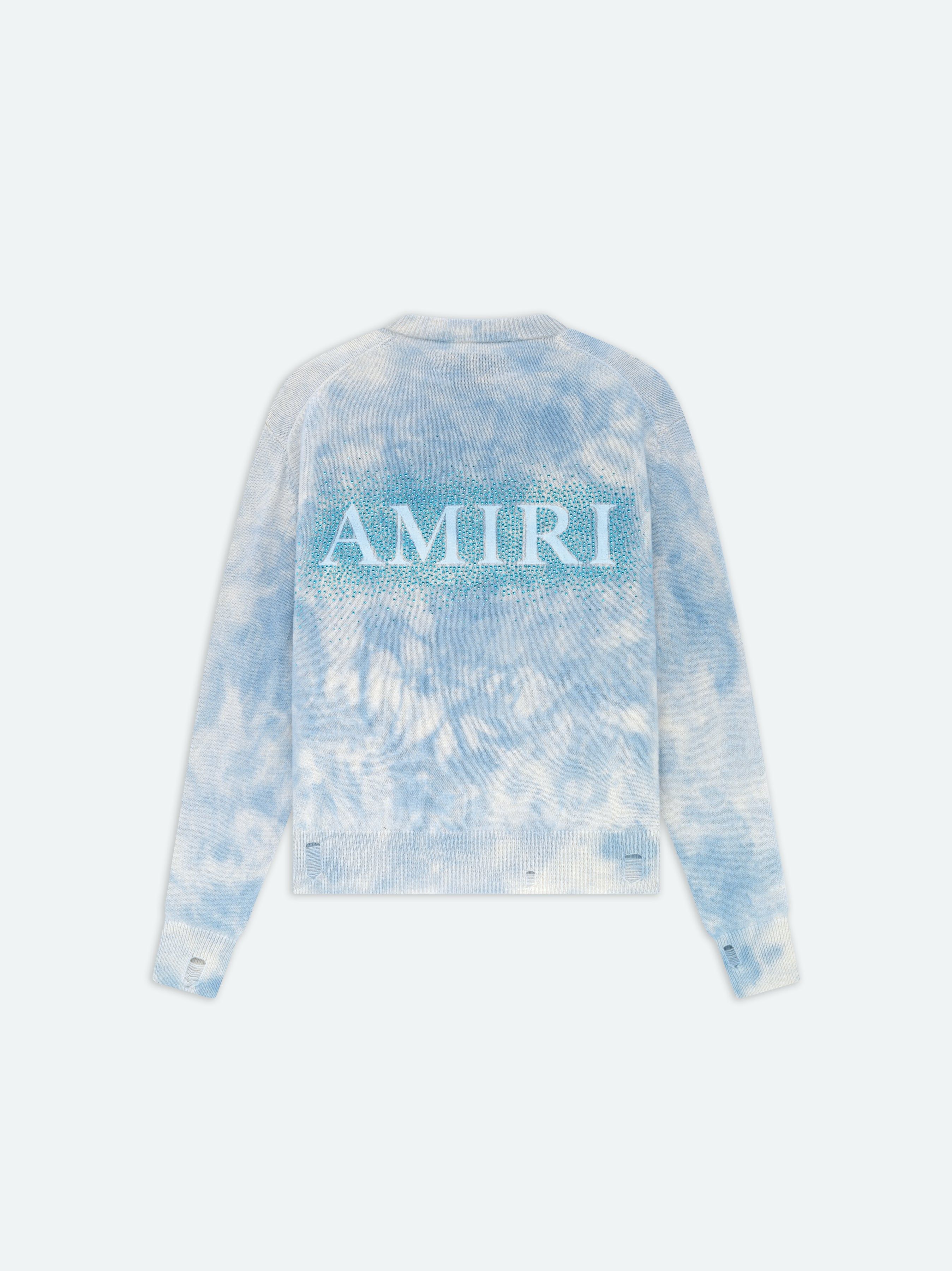 Sudaderas Amiri Crystal Crewneck- Ashley Blue Hombre Azules | VQZGOD-918